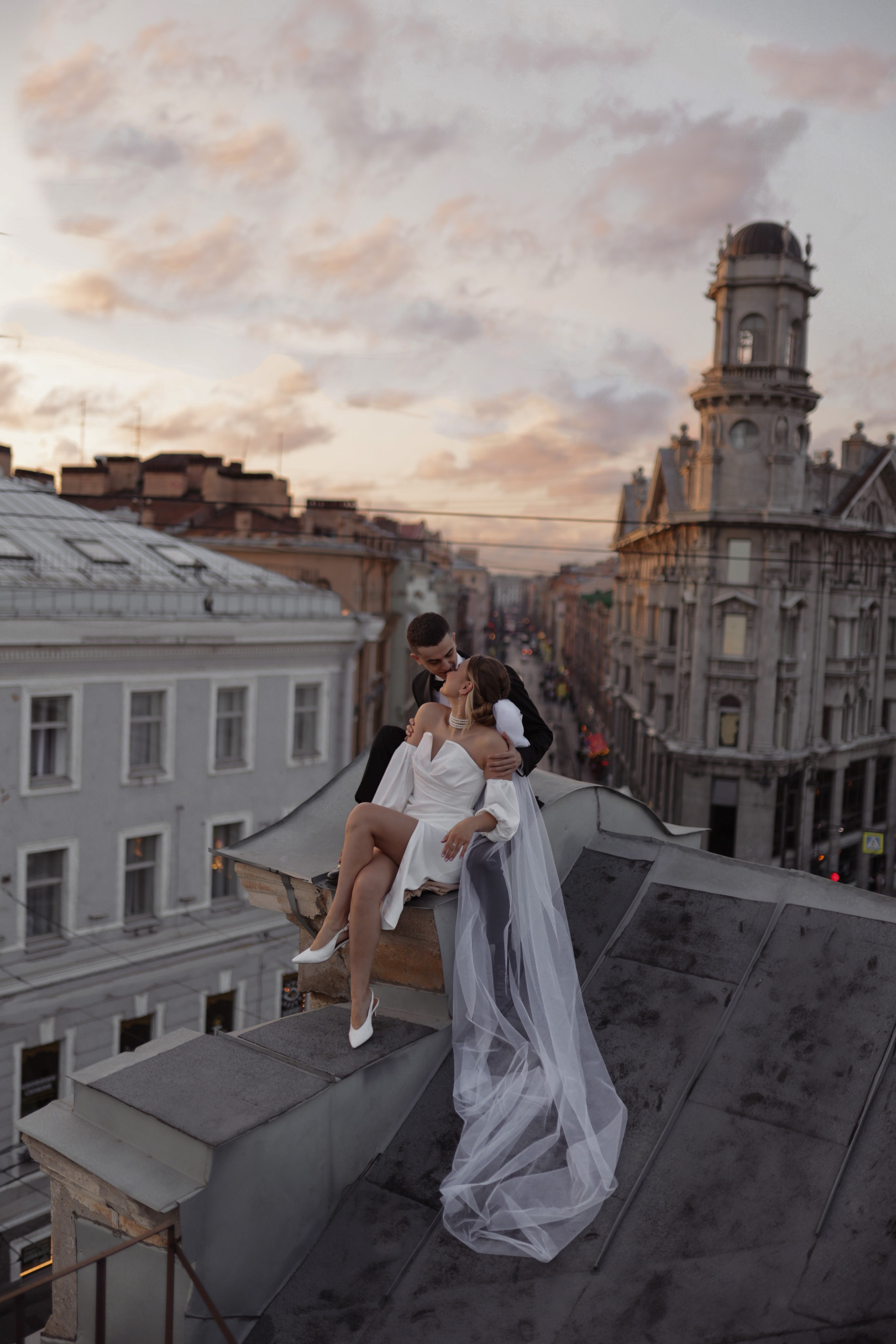 Крыши Петербурга. Свадебный фотограф в Москве и Санкт- Петербурге Алина Сараева