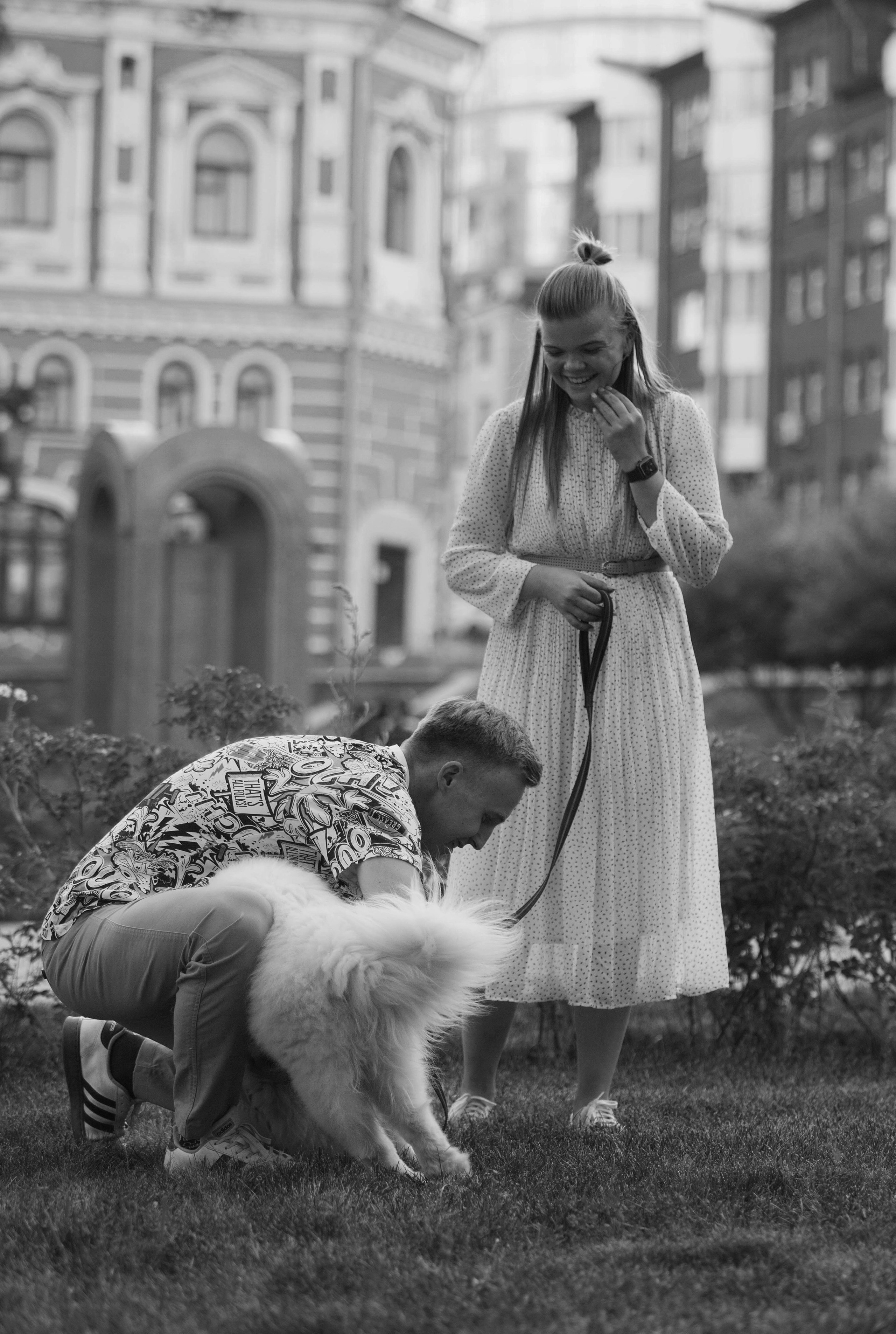 Анастасия, Евгений и самоед Ройс. Https://moshkovaphoto.ru/