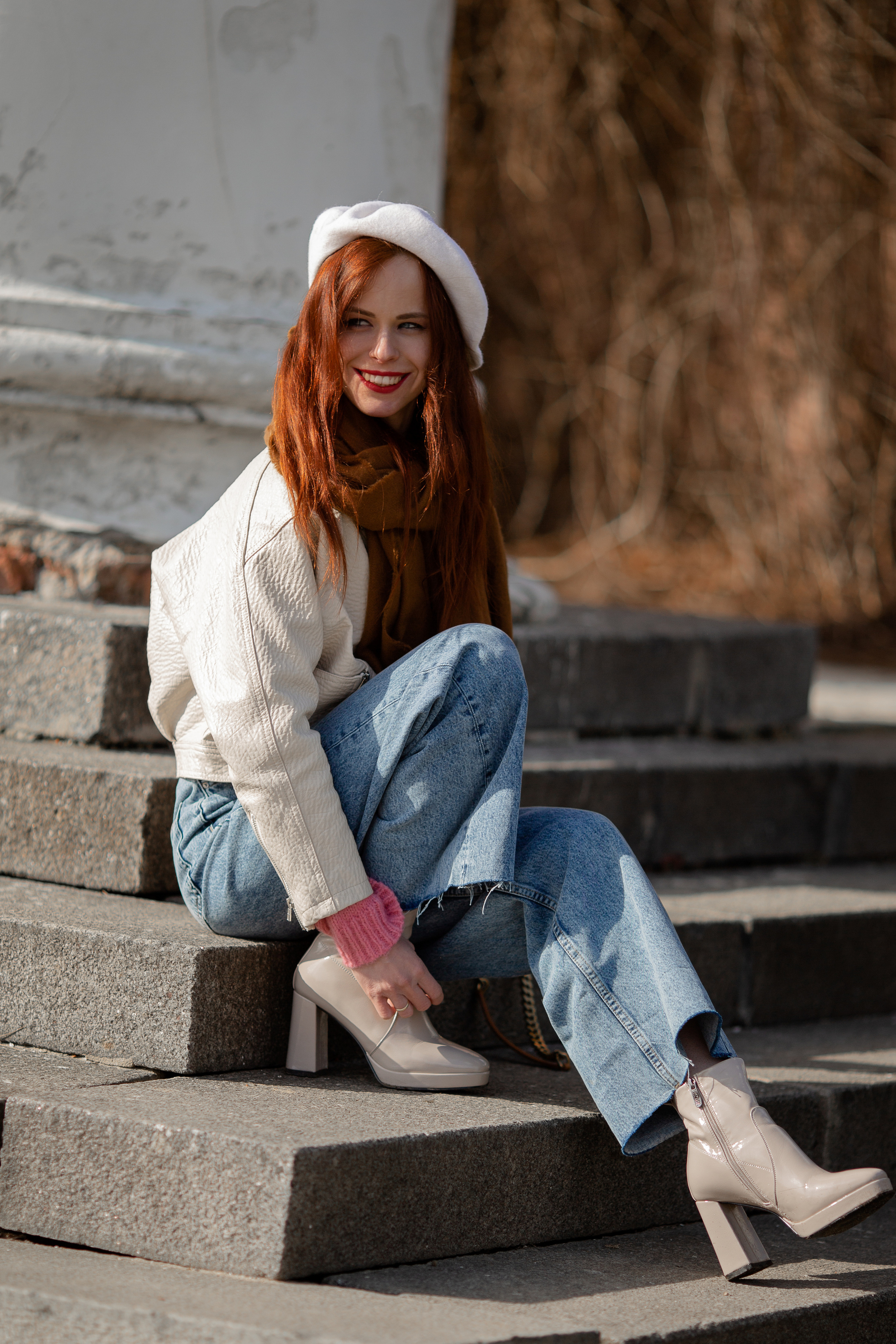 Екатерина. Межсезонье в Ботаническом саду. Детский семейный фотограф в г. Москве Жанна Трофимова