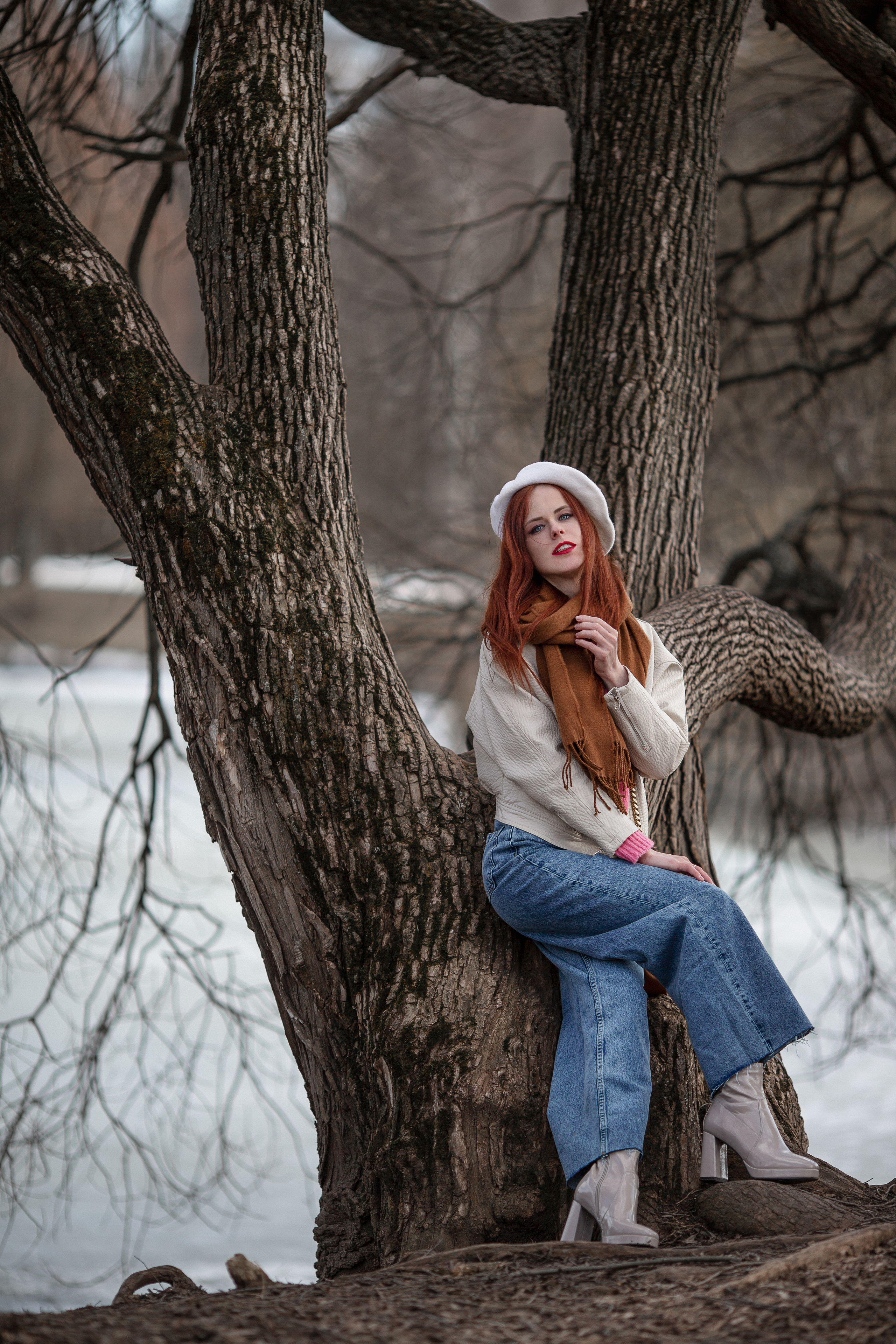Екатерина. Межсезонье в Ботаническом саду. Детский семейный фотограф в г. Москве Жанна Трофимова