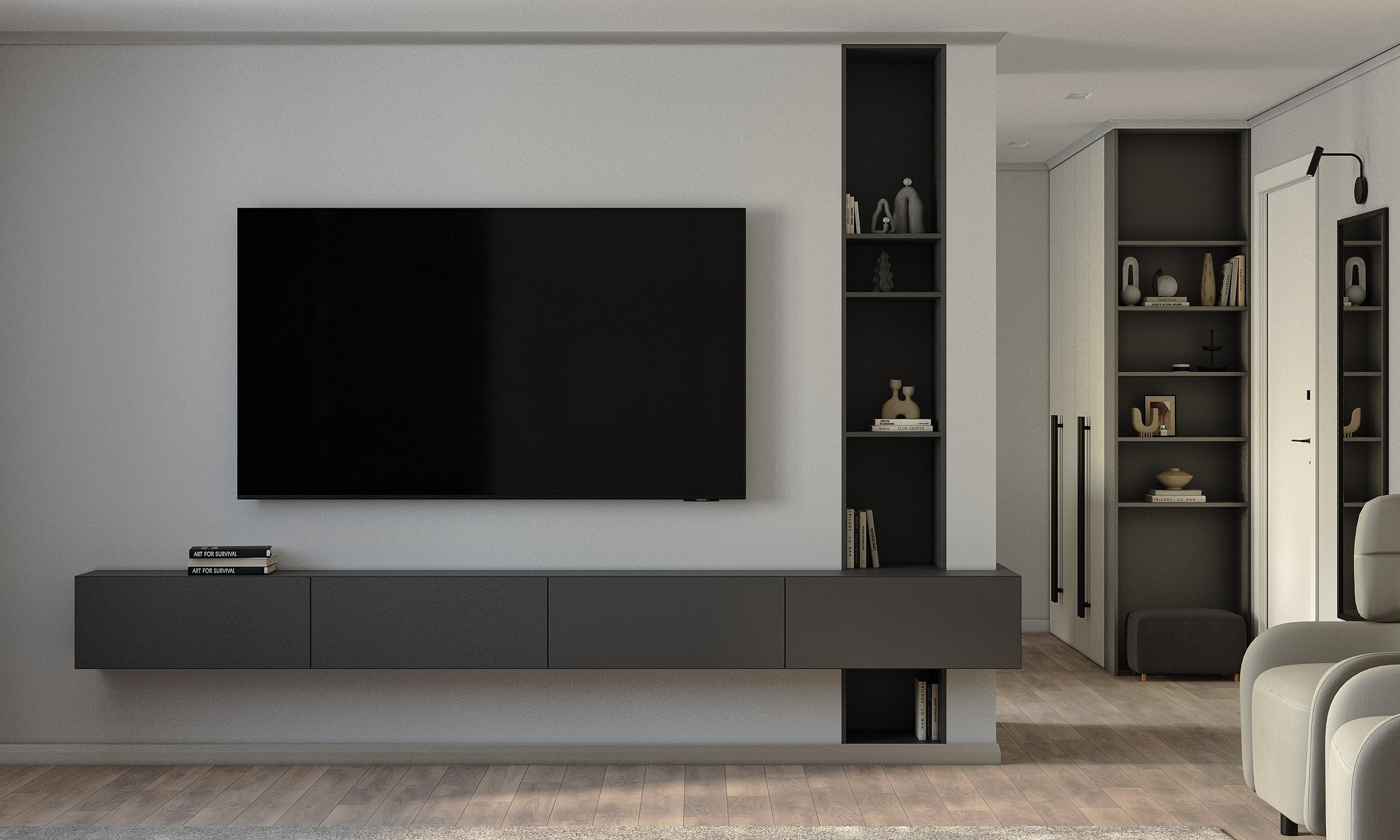 Проект «Строгий графит». Дизайнер интерьера Ирина Воропаева