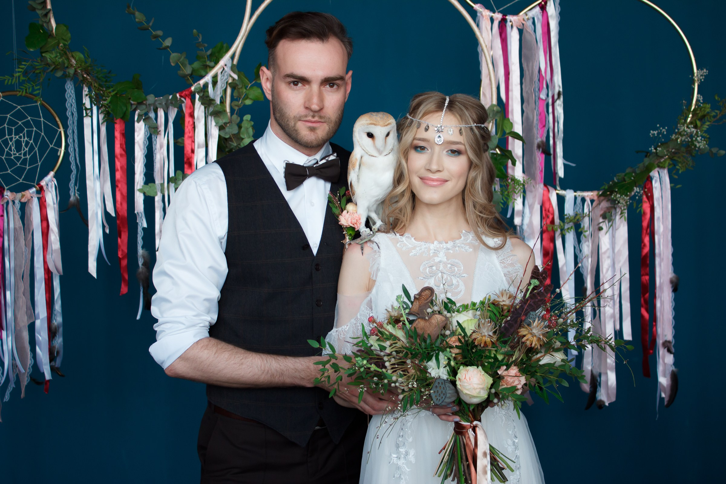 Свадебная фотосессия с совой. Главная