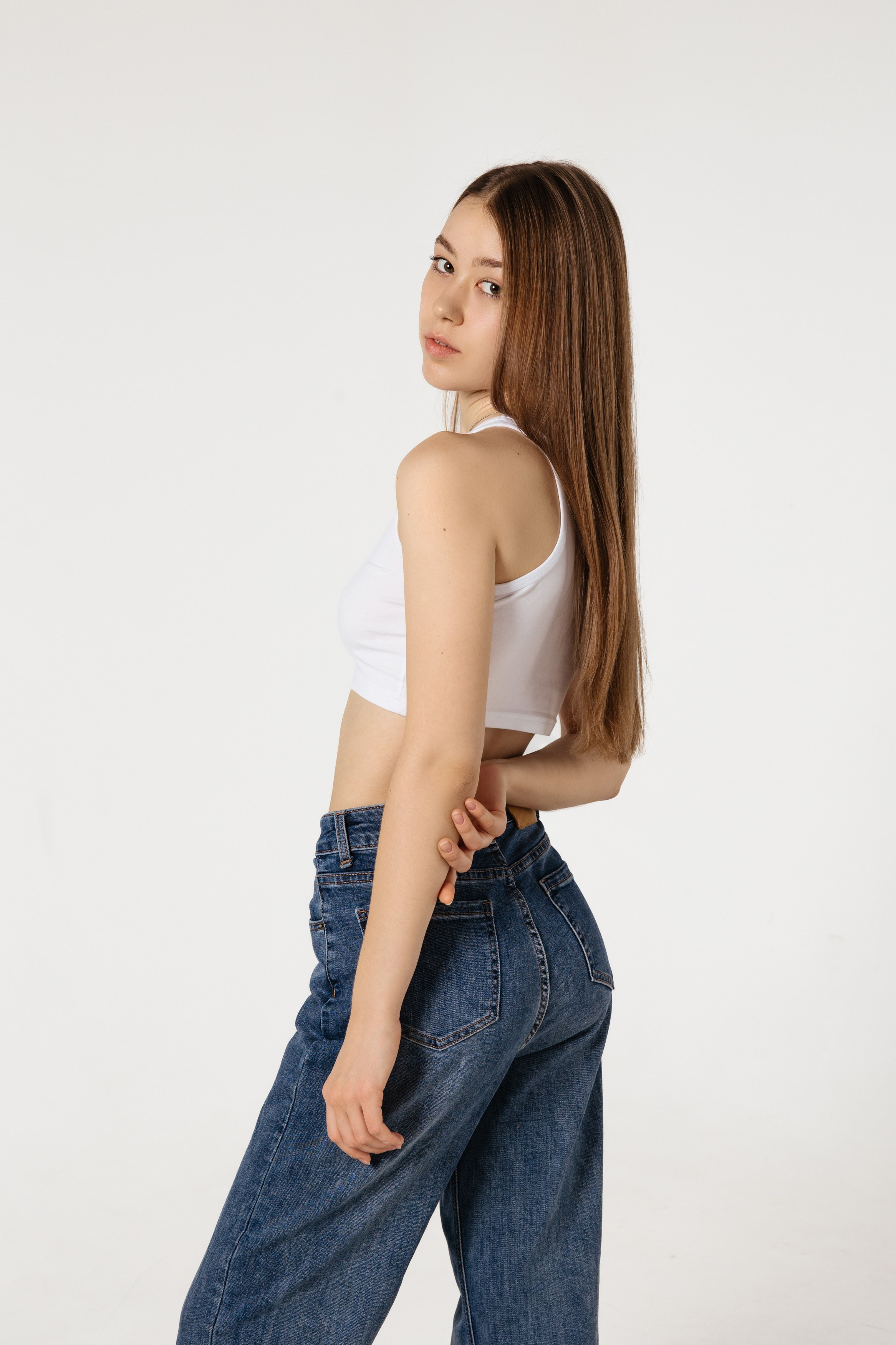 Женские студийные портреты для серт. Фотограф Анастасия Косюра