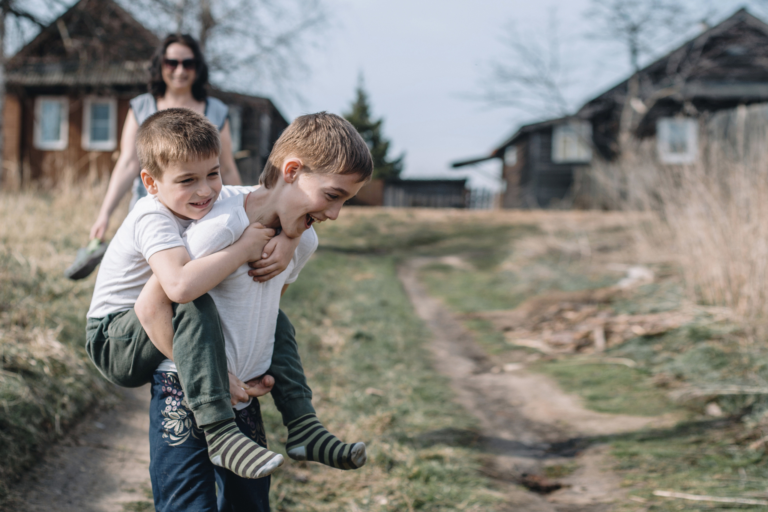 Женя, дети и Крош