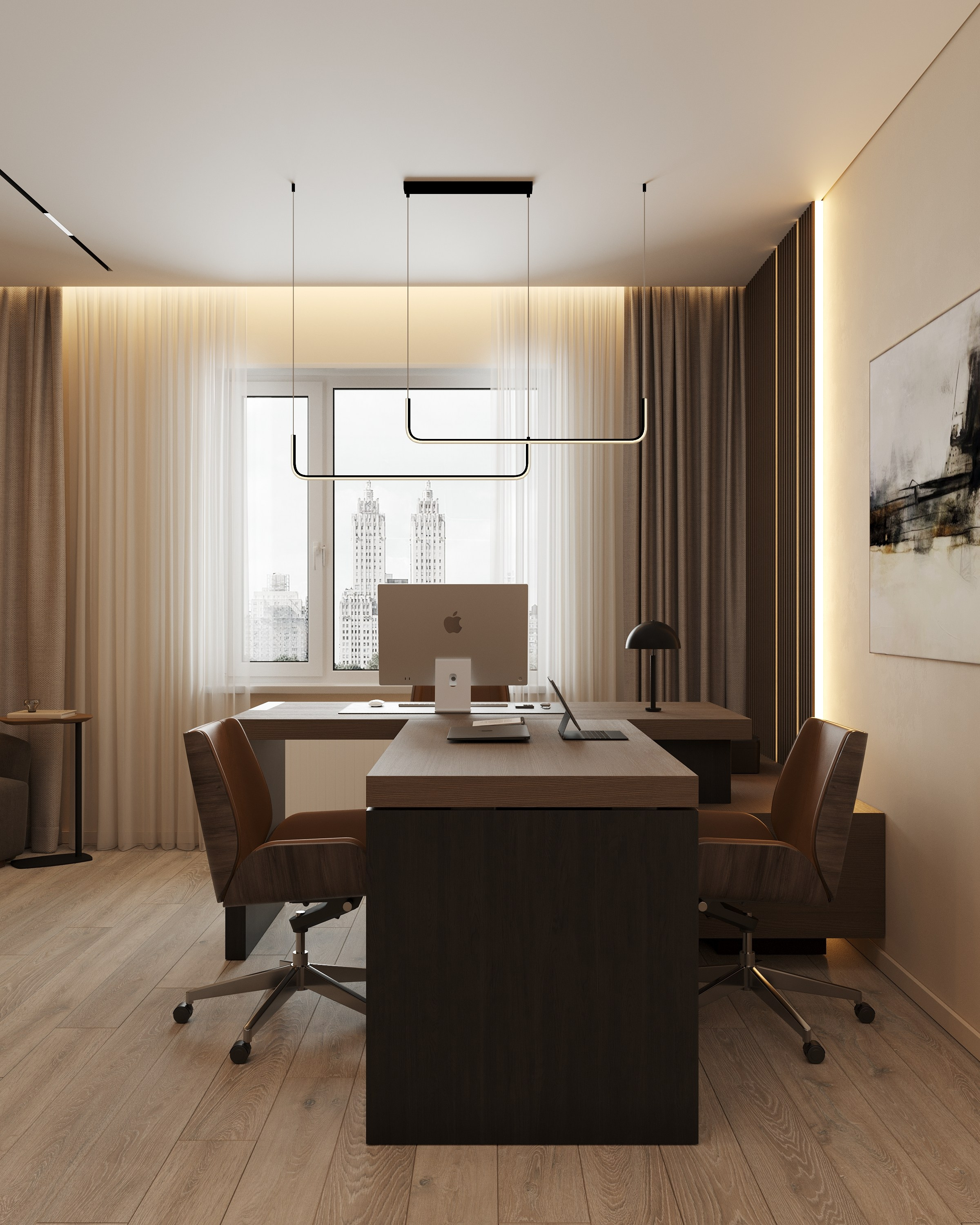 SPB | OFFICE WELL 59 м². 3d визуализатор Анастасия Науменко