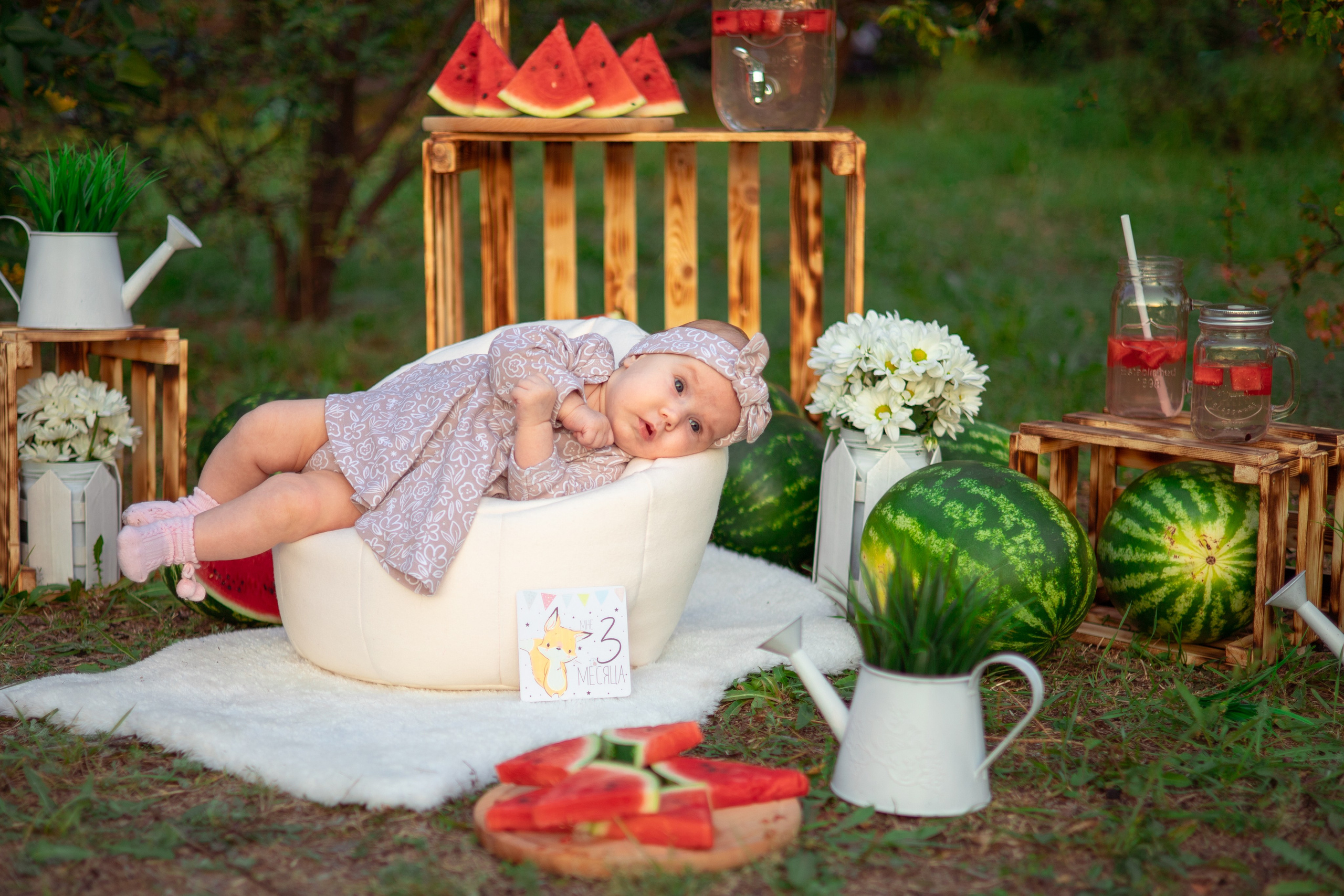 Даша арбузы. Семейный и детский фотограф в Михайловке Татьяна Лестьева