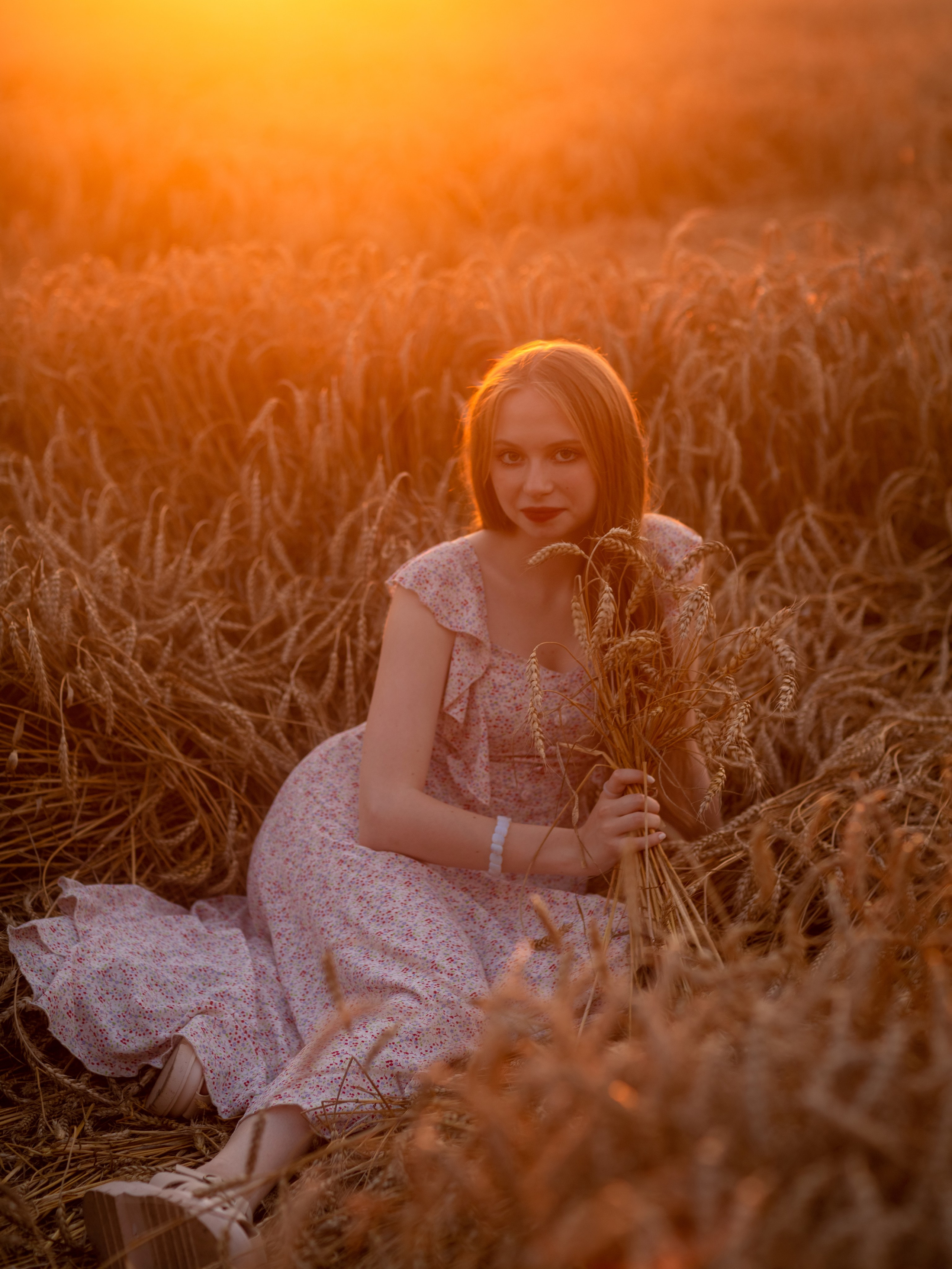 Закат в пшеничном поле. Фотограф в Приморско-Ахтарске Марьяна Чопко