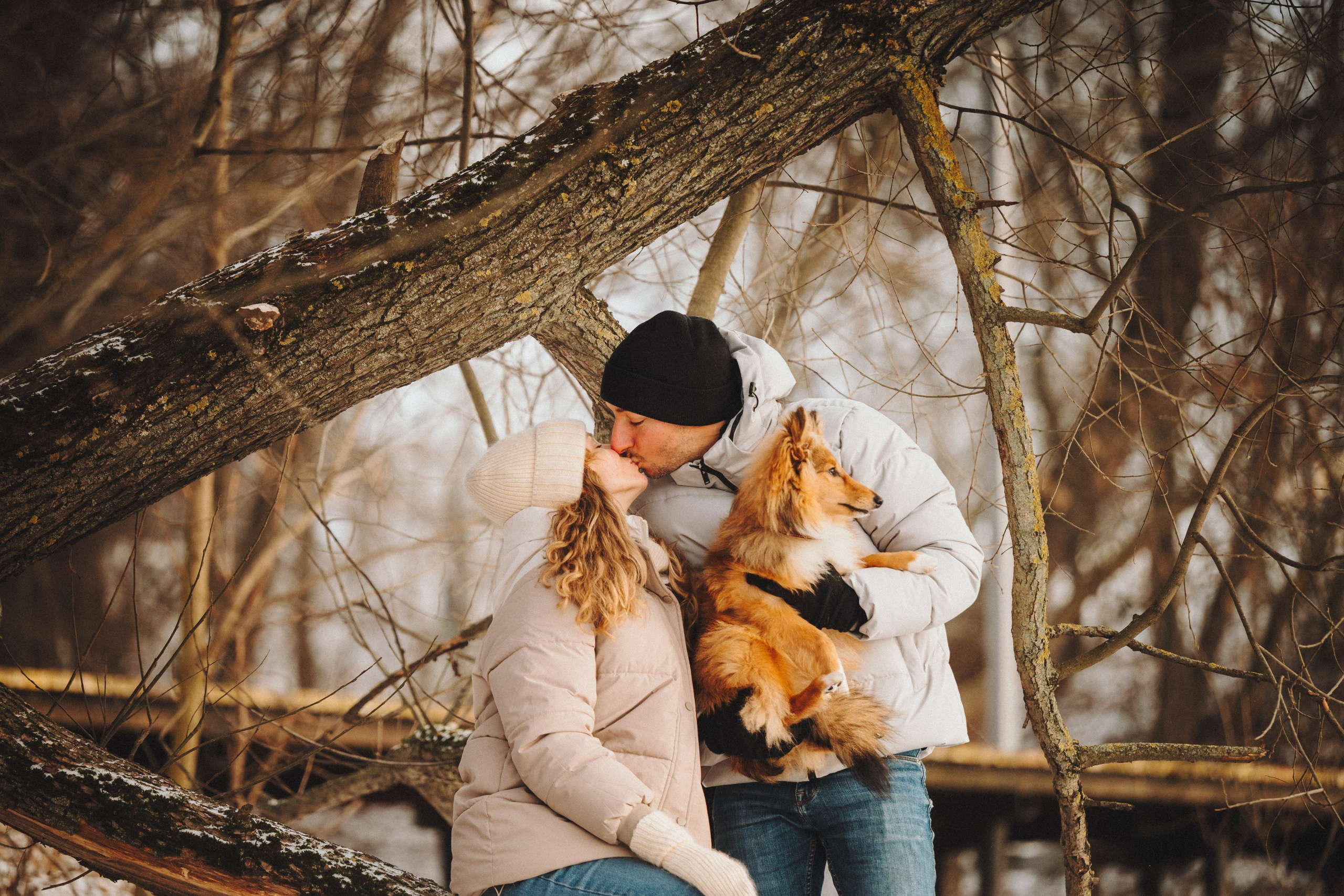 Дарья, Стас и Спика. Семейный фотограф анималист Ананьева Мария — Москва