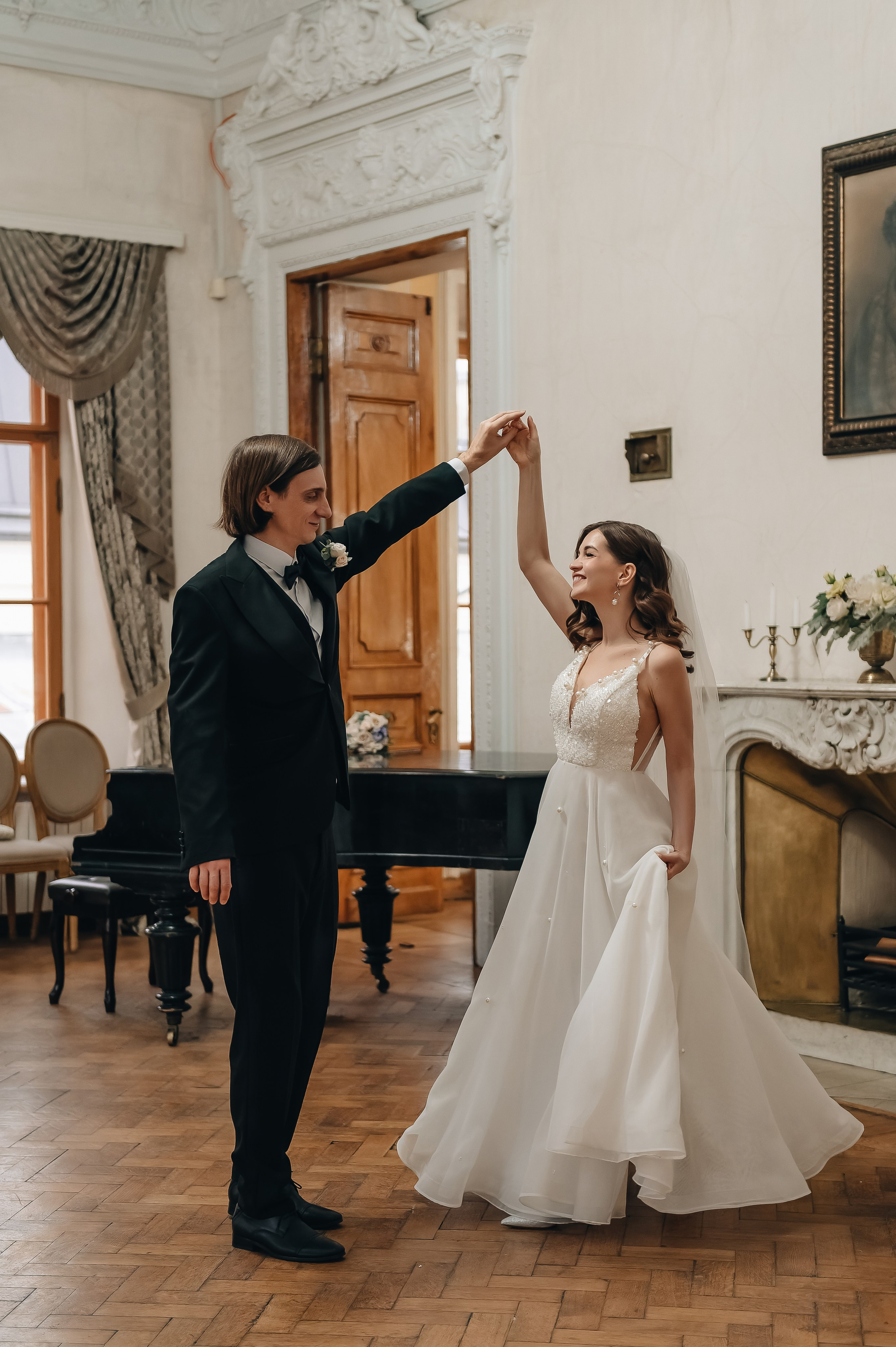 Свадебная фотосессия в библиотеке им. Пушкина. Портретный фотограф Москва Светлана Кашура