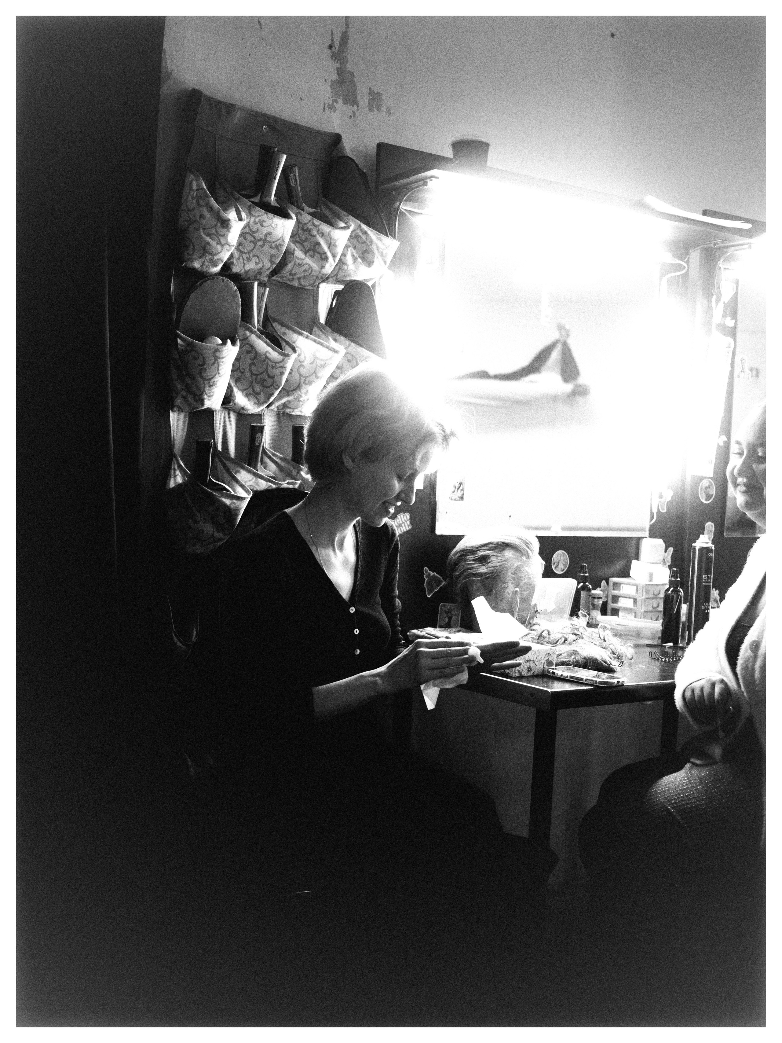 Theatre backstages. Portrait and backstage photographer Nina Crane