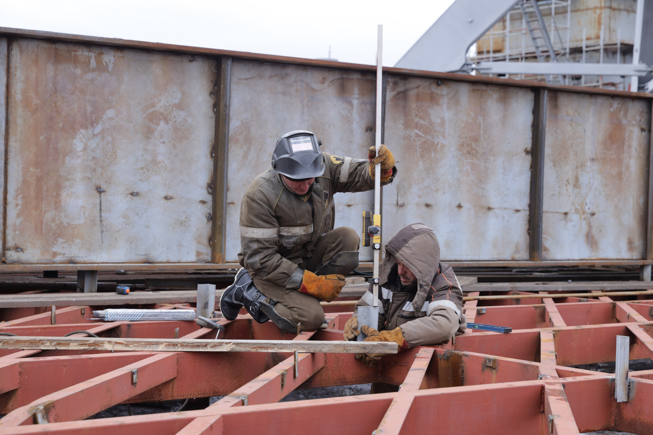 ЗАО нефтефлот Зимние фото + закаладка киля Судна. Фотограф в Самаре Максим Тырин
