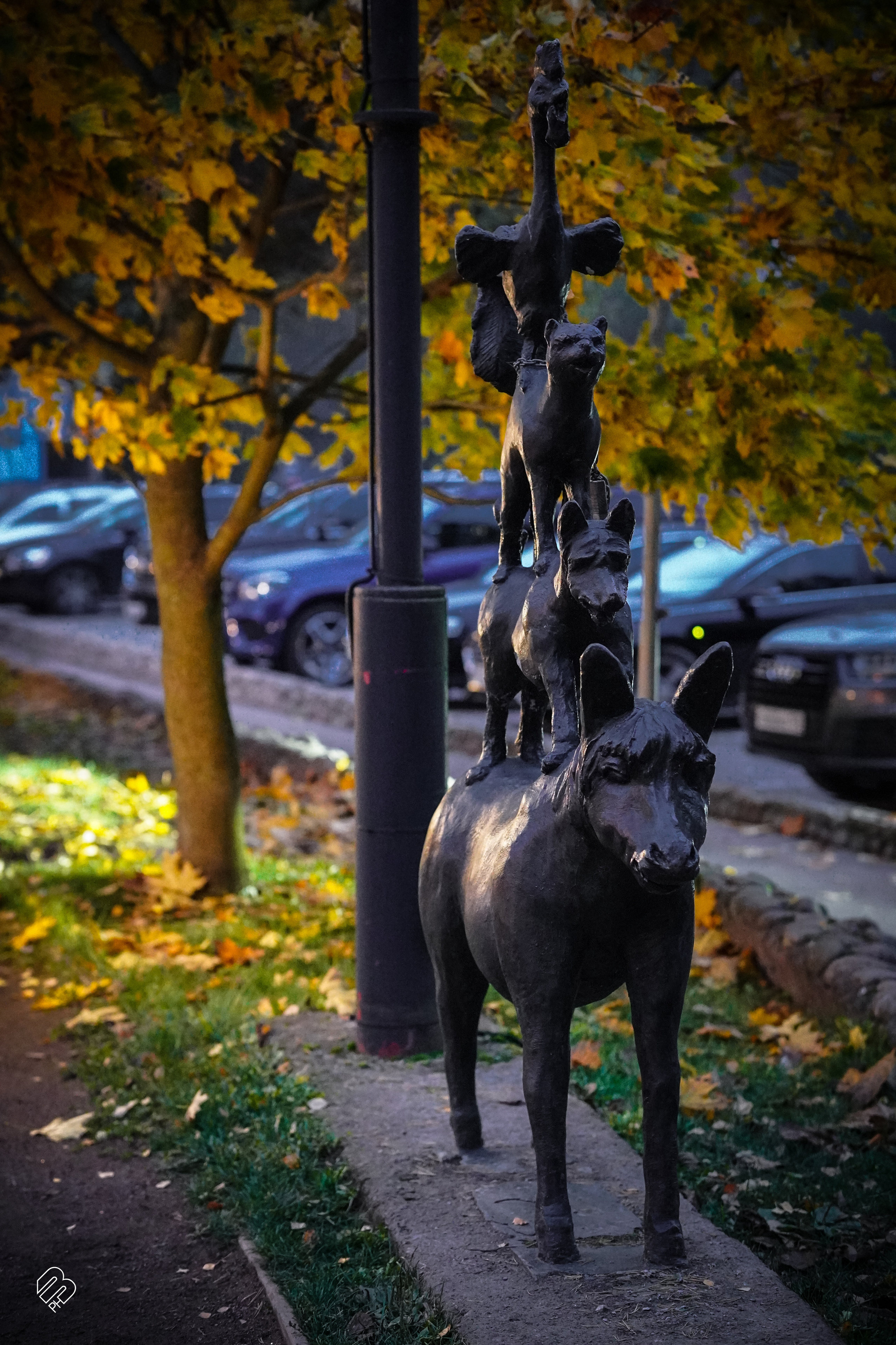 Ресторан "Русская рыбалка", съемка в сумерках