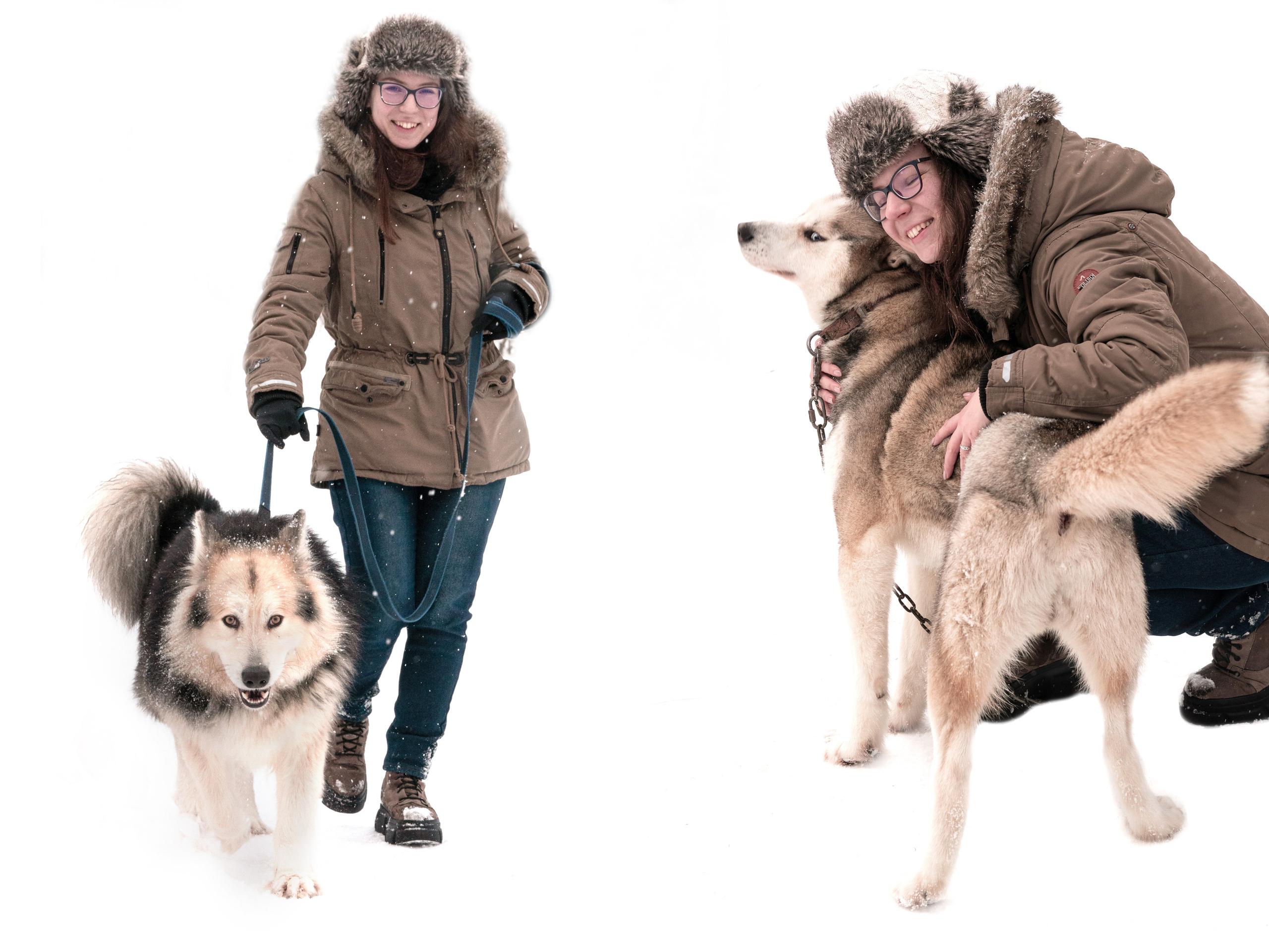 Прогулка с хаски в Пикник-парке ЛесОк. Фотограф людей и животных в Санкт-Петербурге Марина Бурмистрова