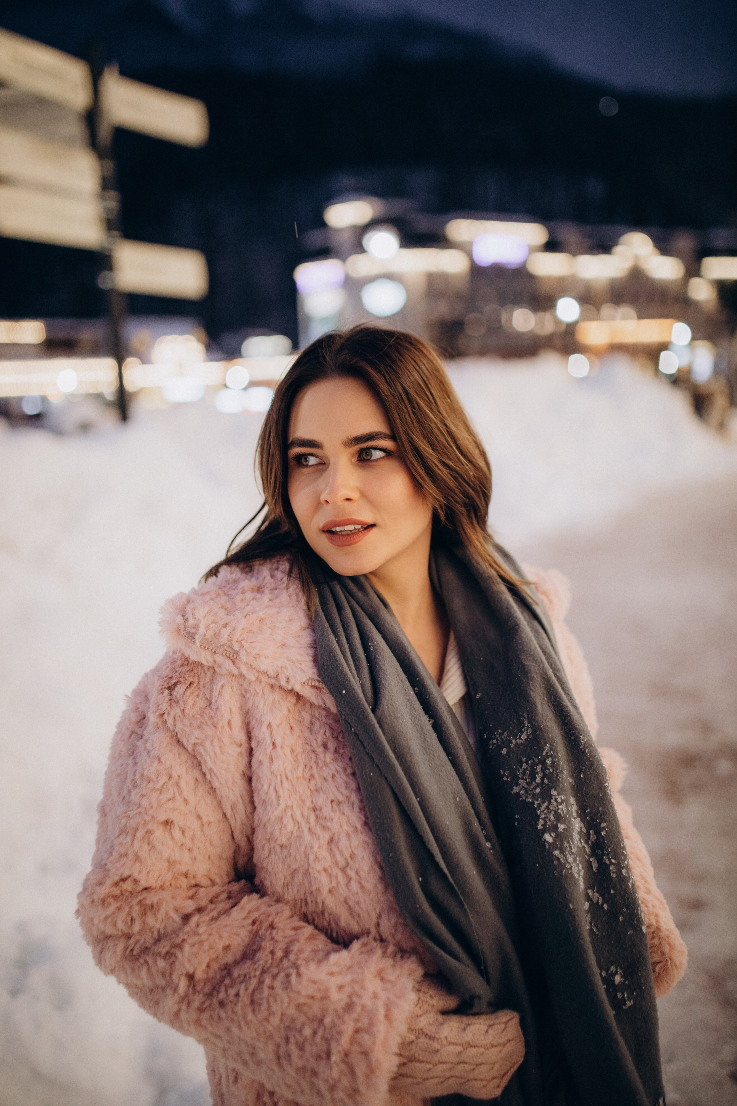 Зимняя прогулка на Розе Хутор с Кристиной. Фотограф Елизавета Балакир