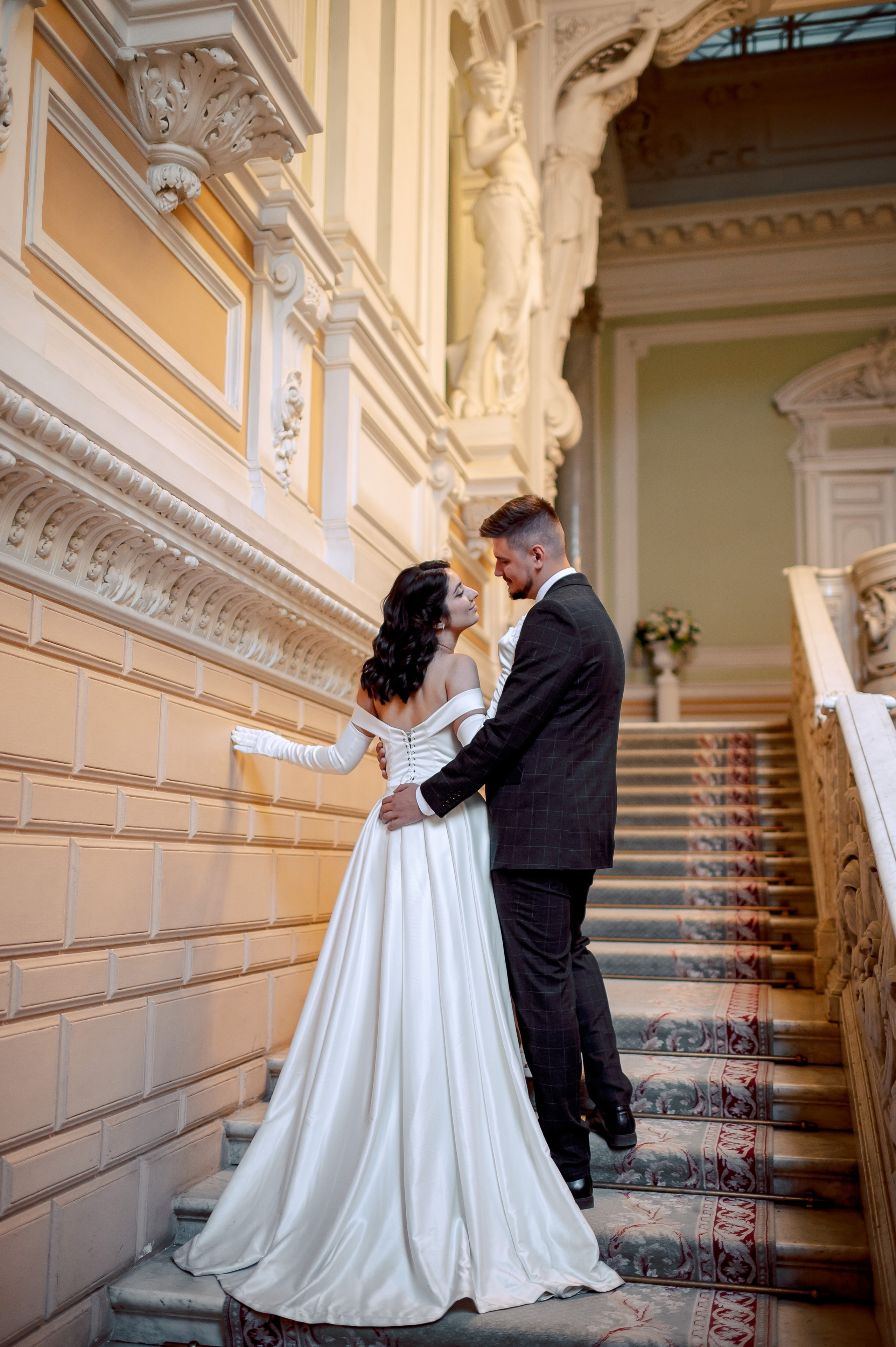 Камерная свадьба в Первом Дворце Бракосочетания №1 на Английской набережной Яны и Евгения. Портретный, семейный и свадебный фотограф в Санкт-Петербурге и в Пушкине Ширяев Денис