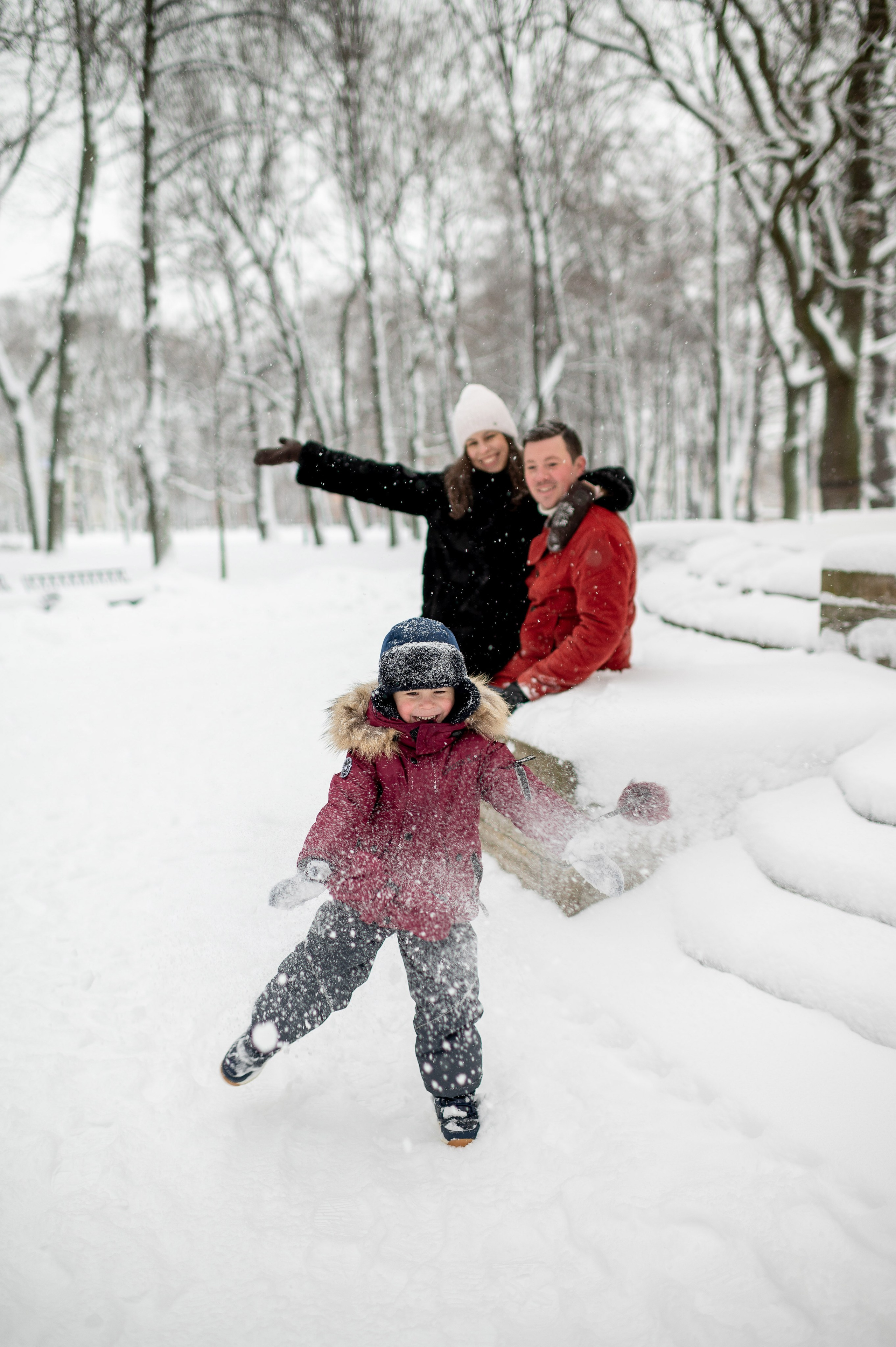 Зимняя прогулка Валерия, Андрей и Егор. Портретный, семейный и свадебный фотограф в Санкт-Петербурге и в Пушкине Ширяев Денис