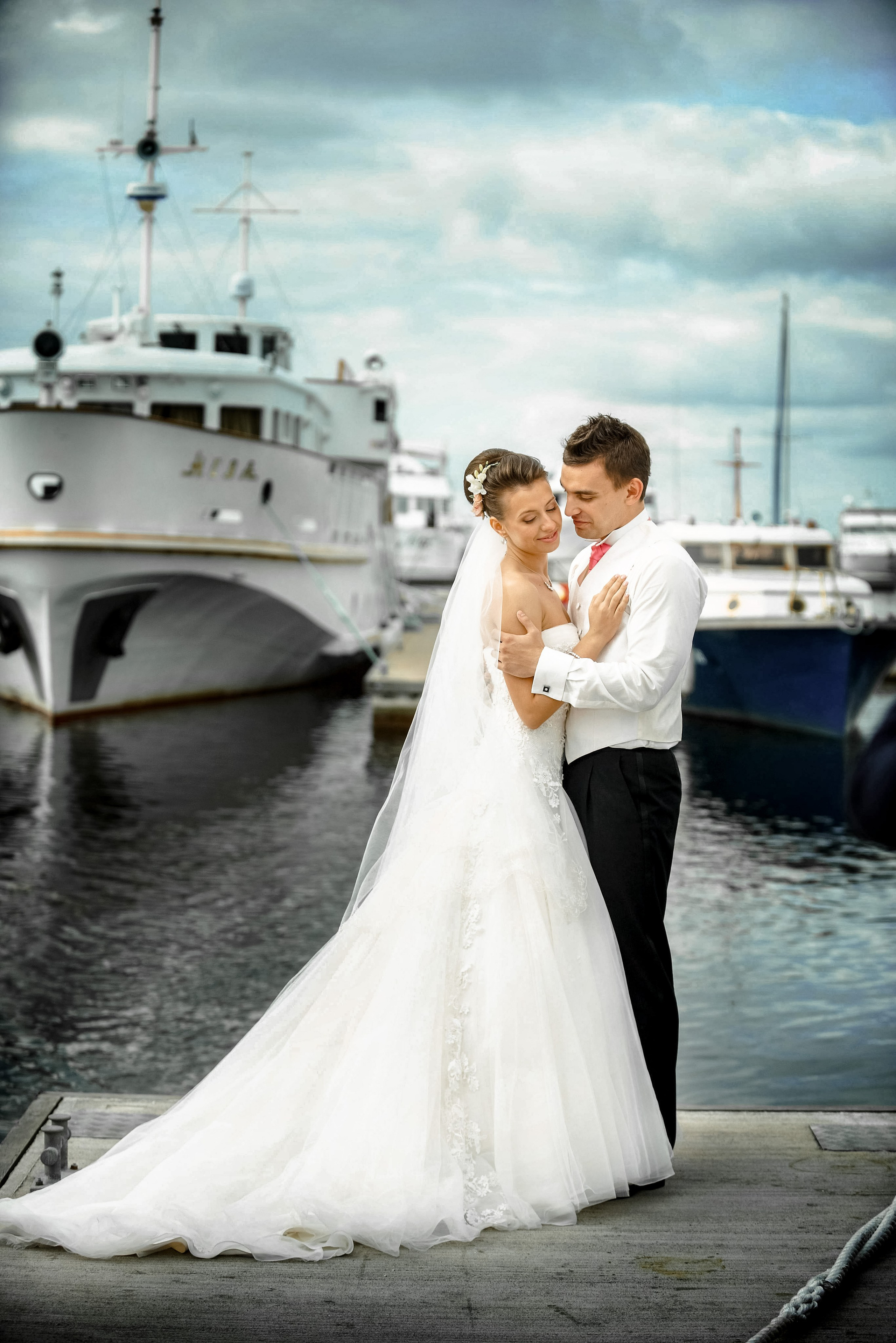 Маргарита и Алексей (выездная регистрация, фотосессия на Финском заливе, в яхт-клубе на закате). Портретный, семейный и свадебный фотограф в Санкт-Петербурге и в Пушкине Ширяев Денис