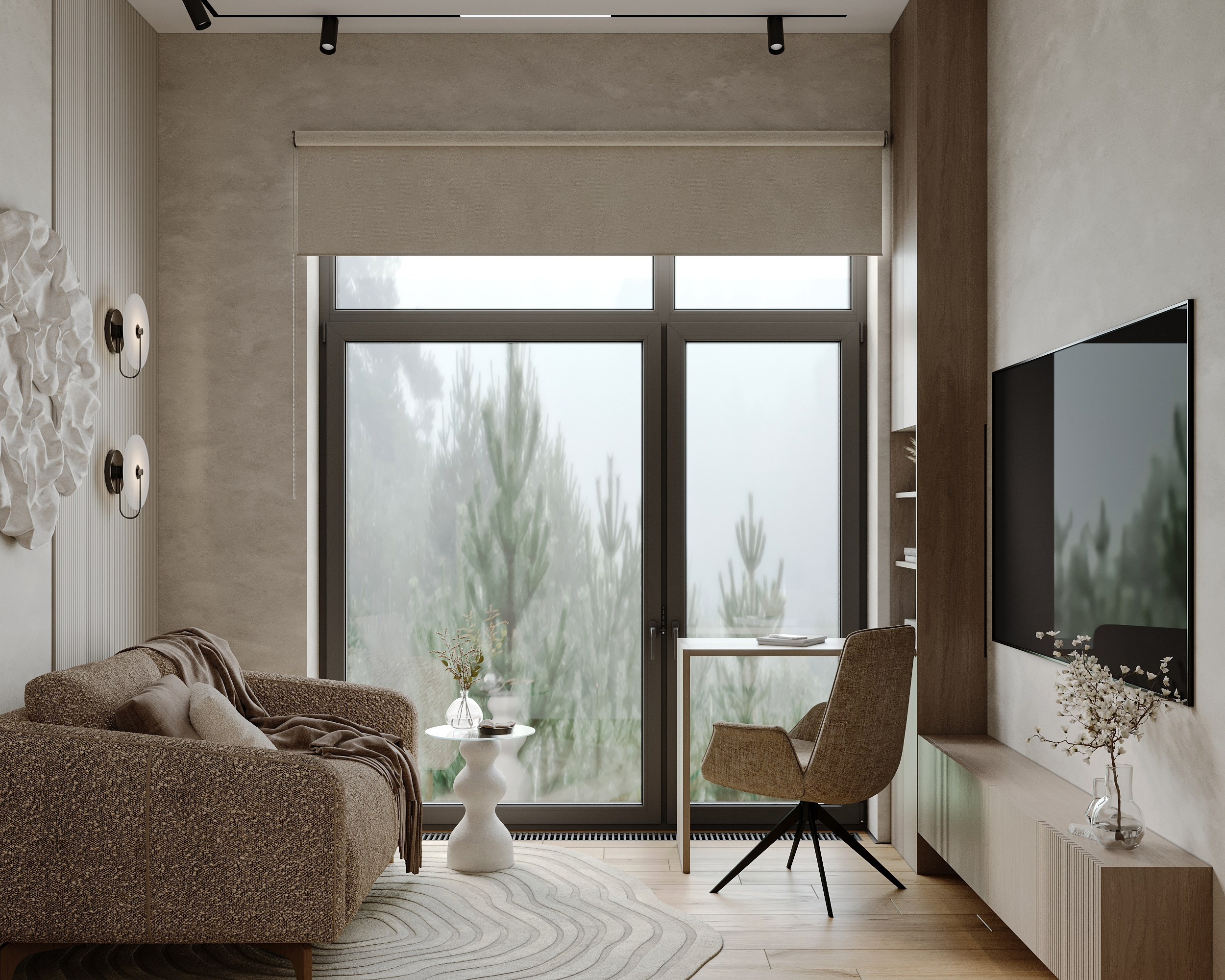 Визуализация загородного дома (интерьерная). Королёва Анастасия | 3D визуализатор