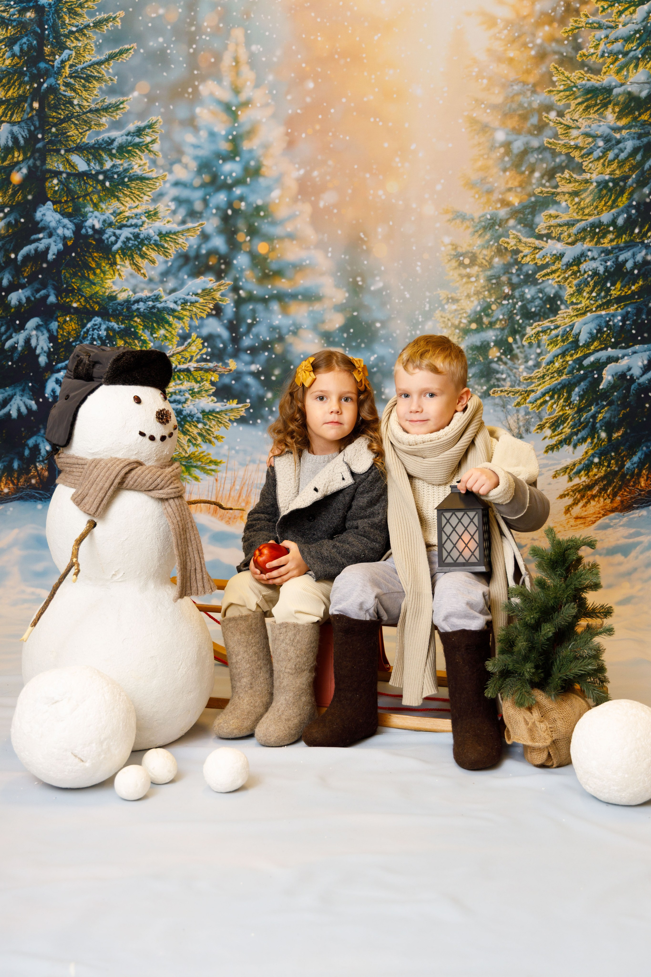 Зимний лес. Детская фотостудия Москва