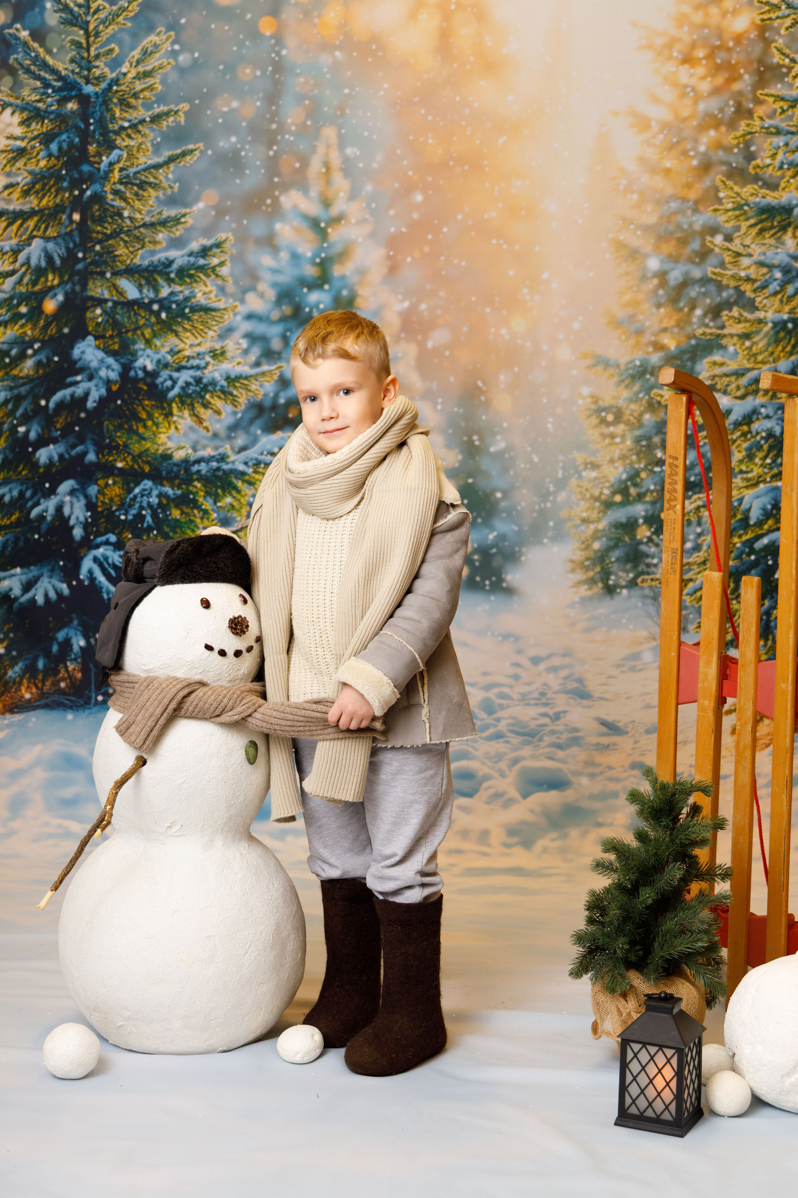 Зимний лес. Детская фотостудия Москва