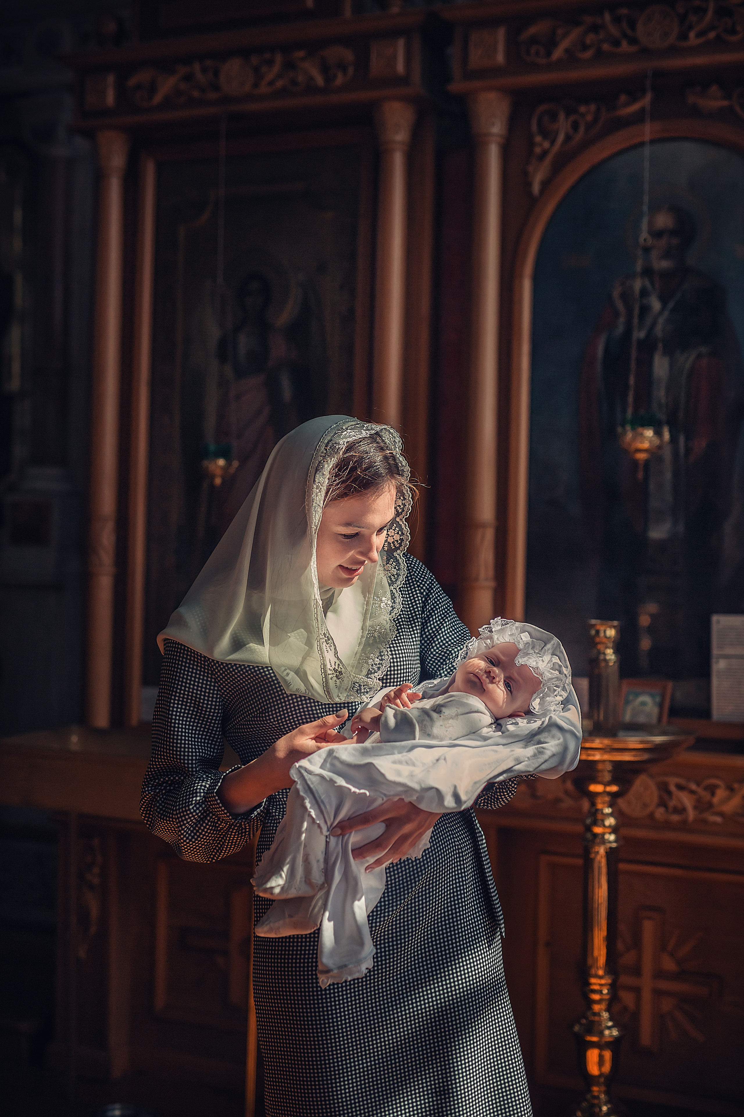 Крещение в ст. Казанской. Свято -Троицкий храм. Семейный и детский фотограф Екатерина Савёлова