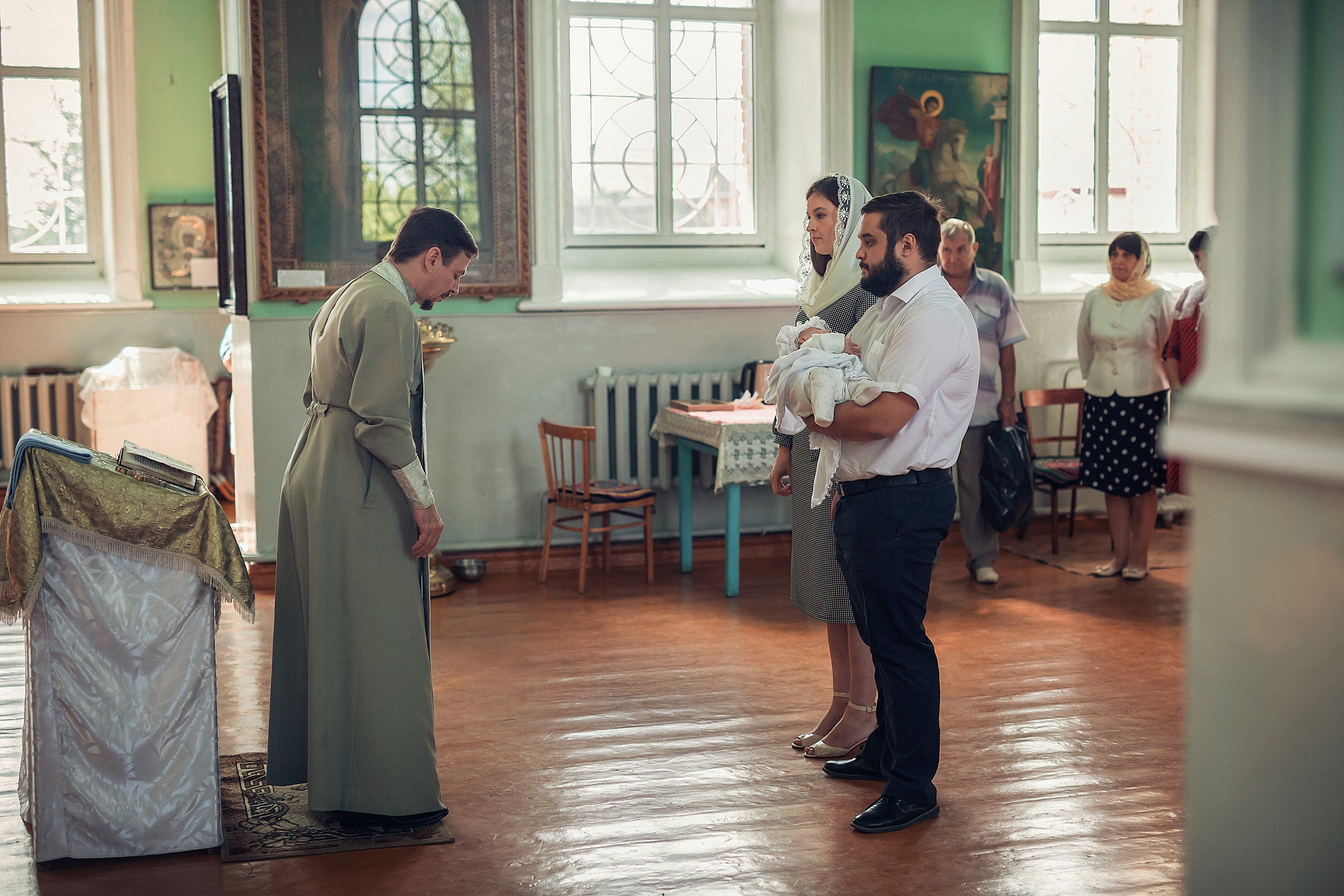 Крещение в ст. Казанской. Свято -Троицкий храм. Семейный и детский фотограф Екатерина Савёлова