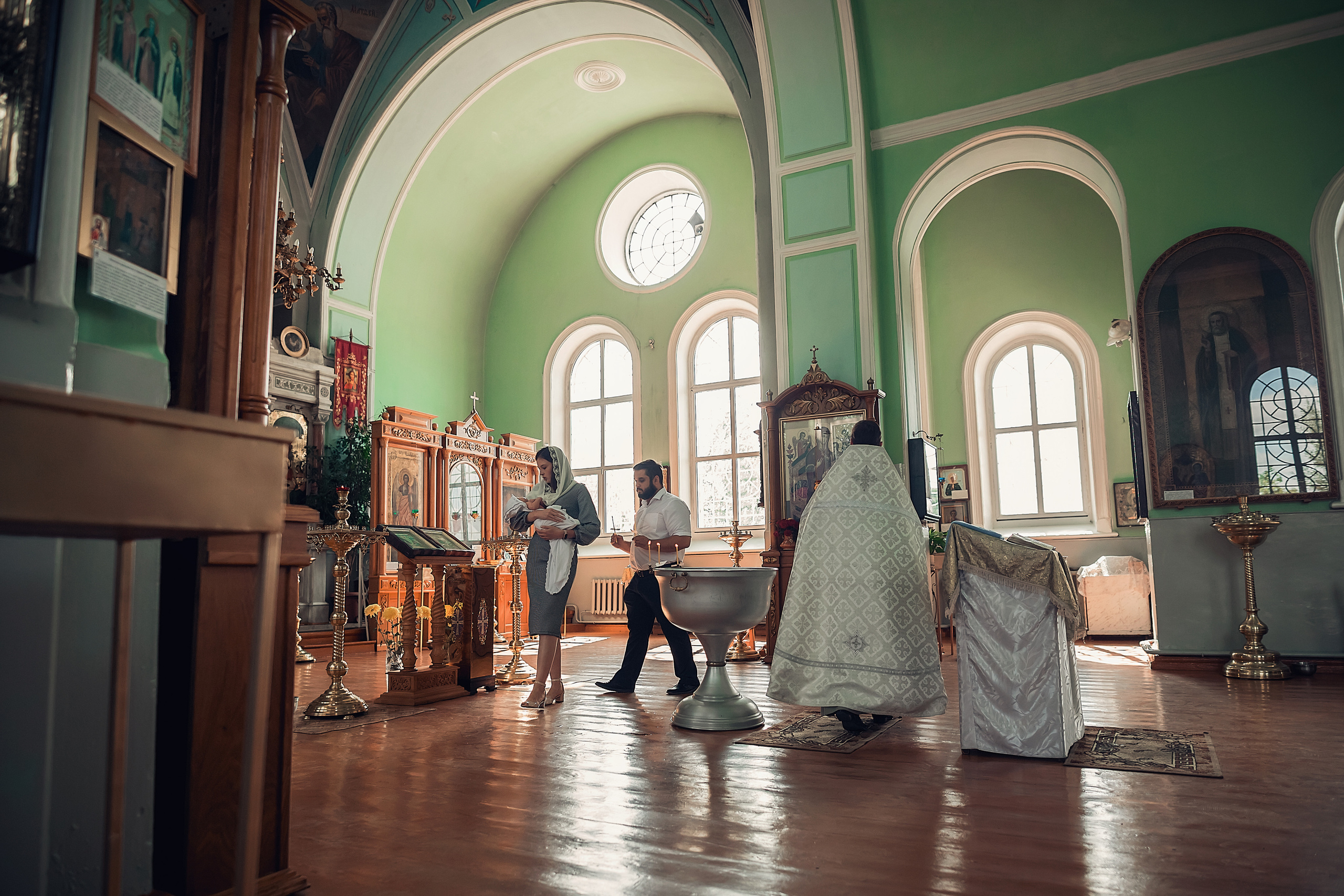 Крещение в ст. Казанской. Свято -Троицкий храм. Семейный и детский фотограф Екатерина Савёлова