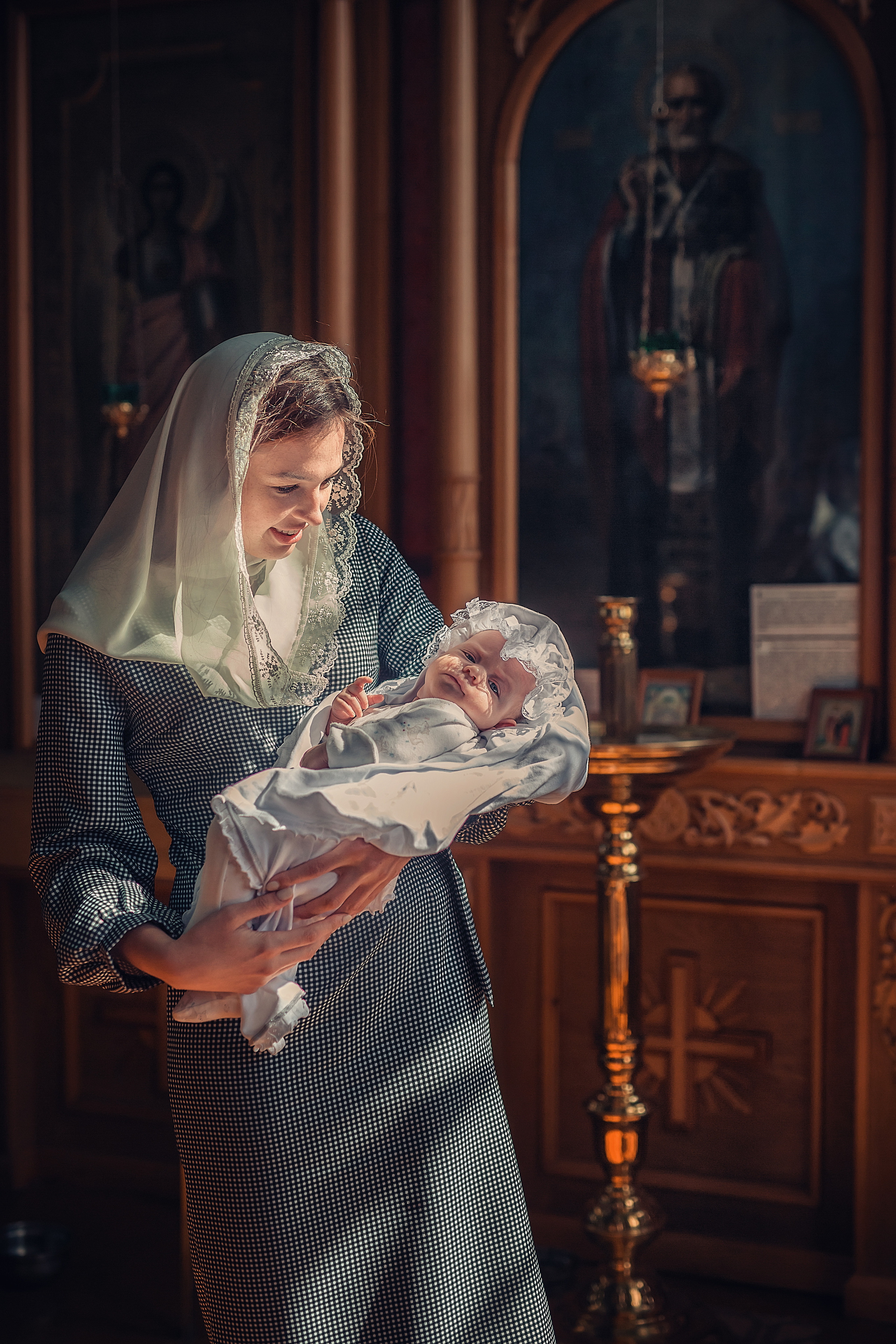 Крещение в ст. Казанской. Свято -Троицкий храм. Семейный и детский фотограф Екатерина Савёлова