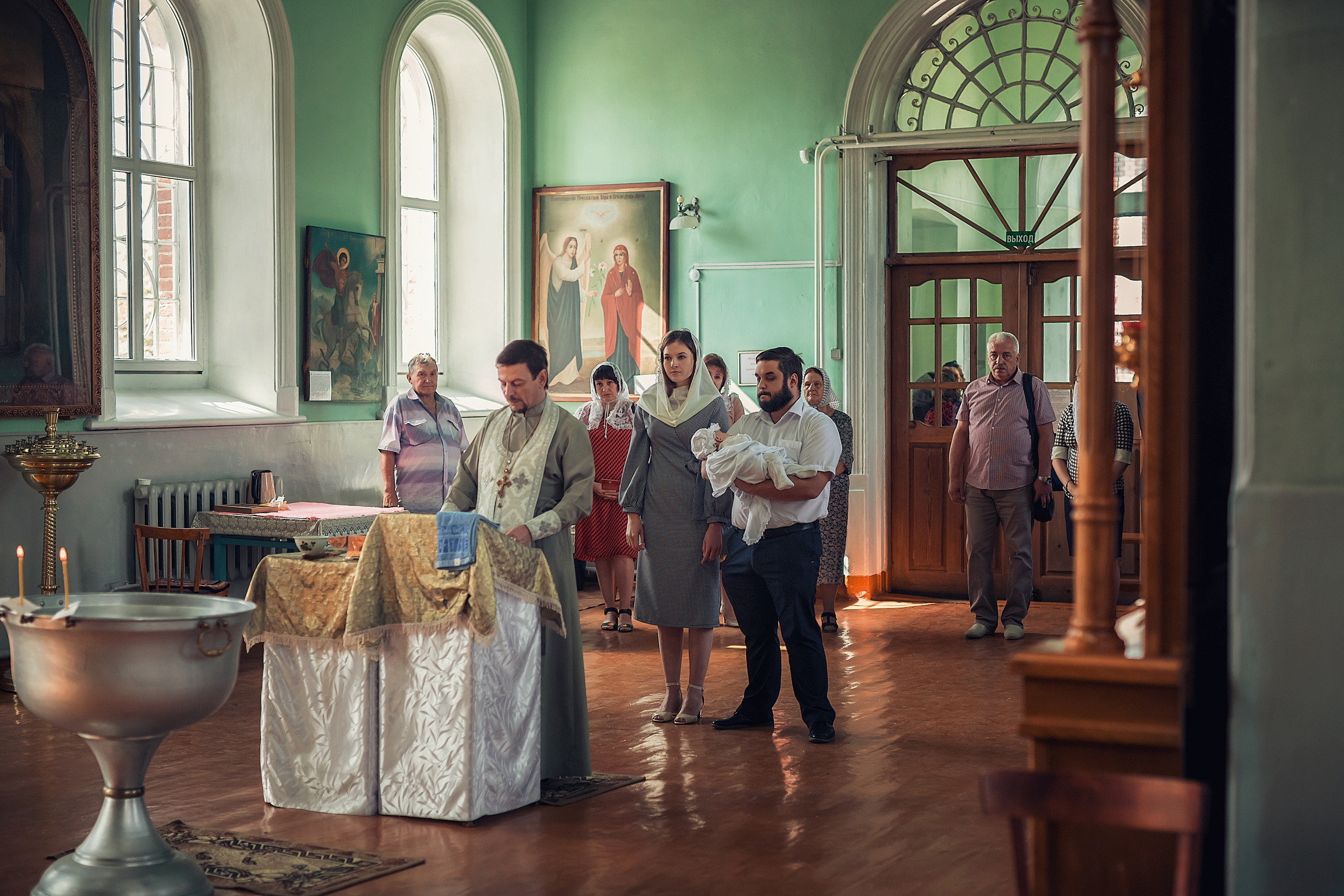 Крещение в ст. Казанской. Свято -Троицкий храм. Семейный и детский фотограф Екатерина Савёлова