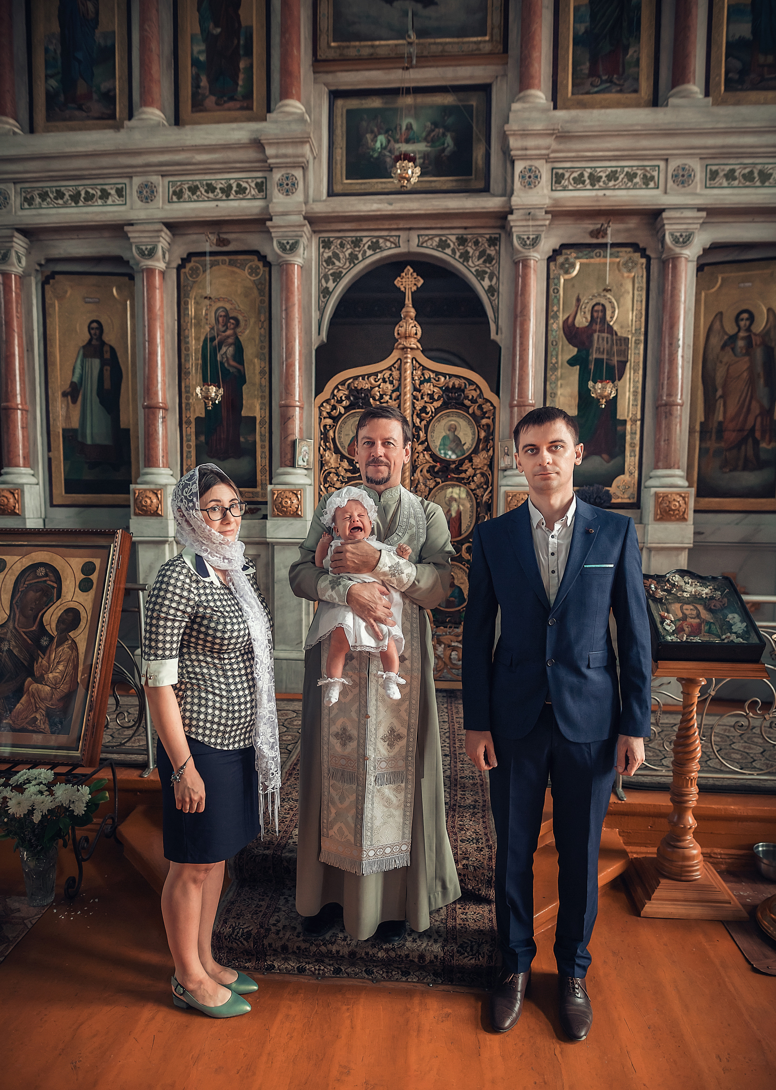 Крещение в ст. Казанской. Свято -Троицкий храм. Семейный и детский фотограф Екатерина Савёлова