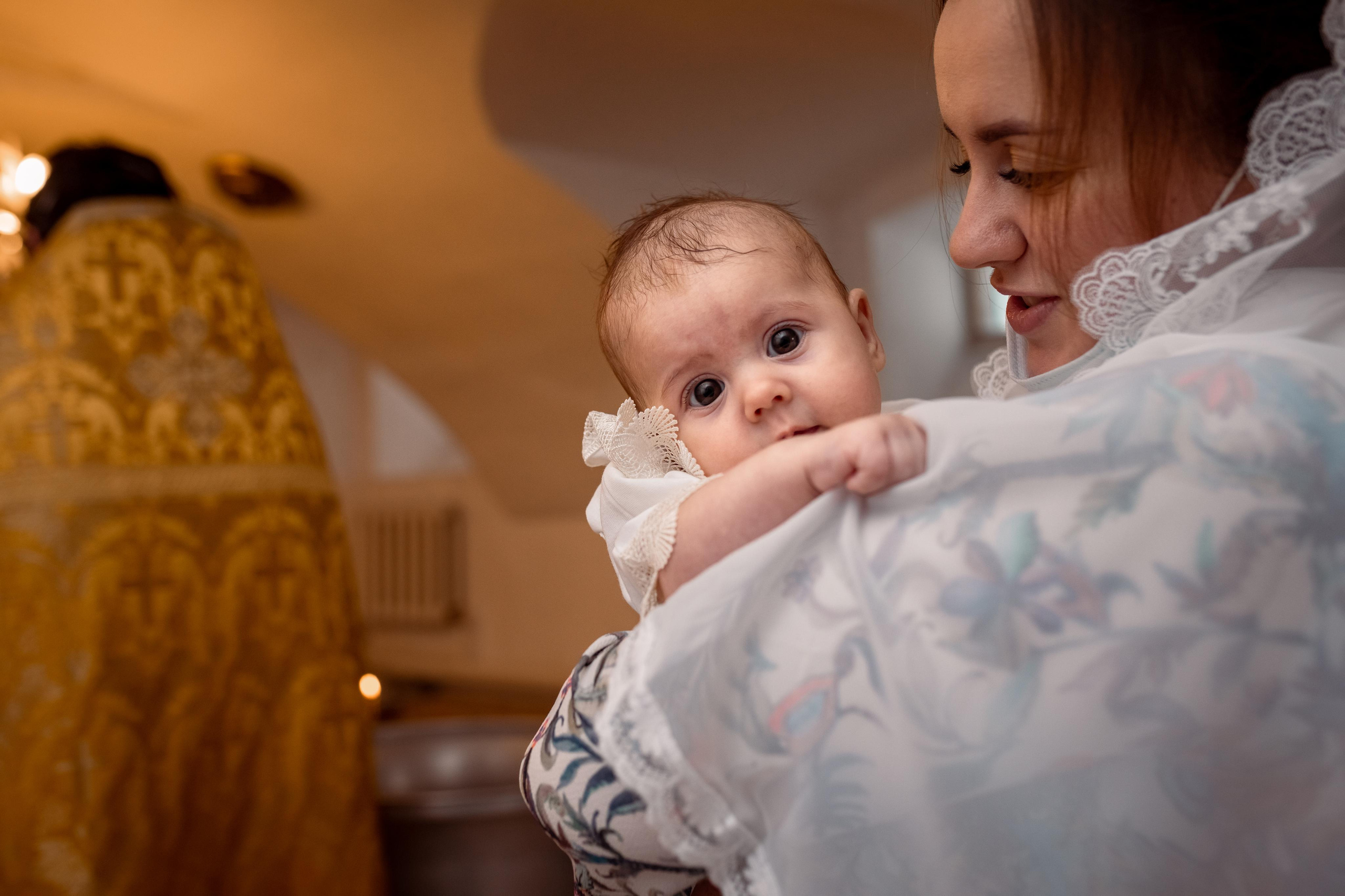 Крещение Катюши. Женский семейный фотограф Тула Москва Захарова Анна