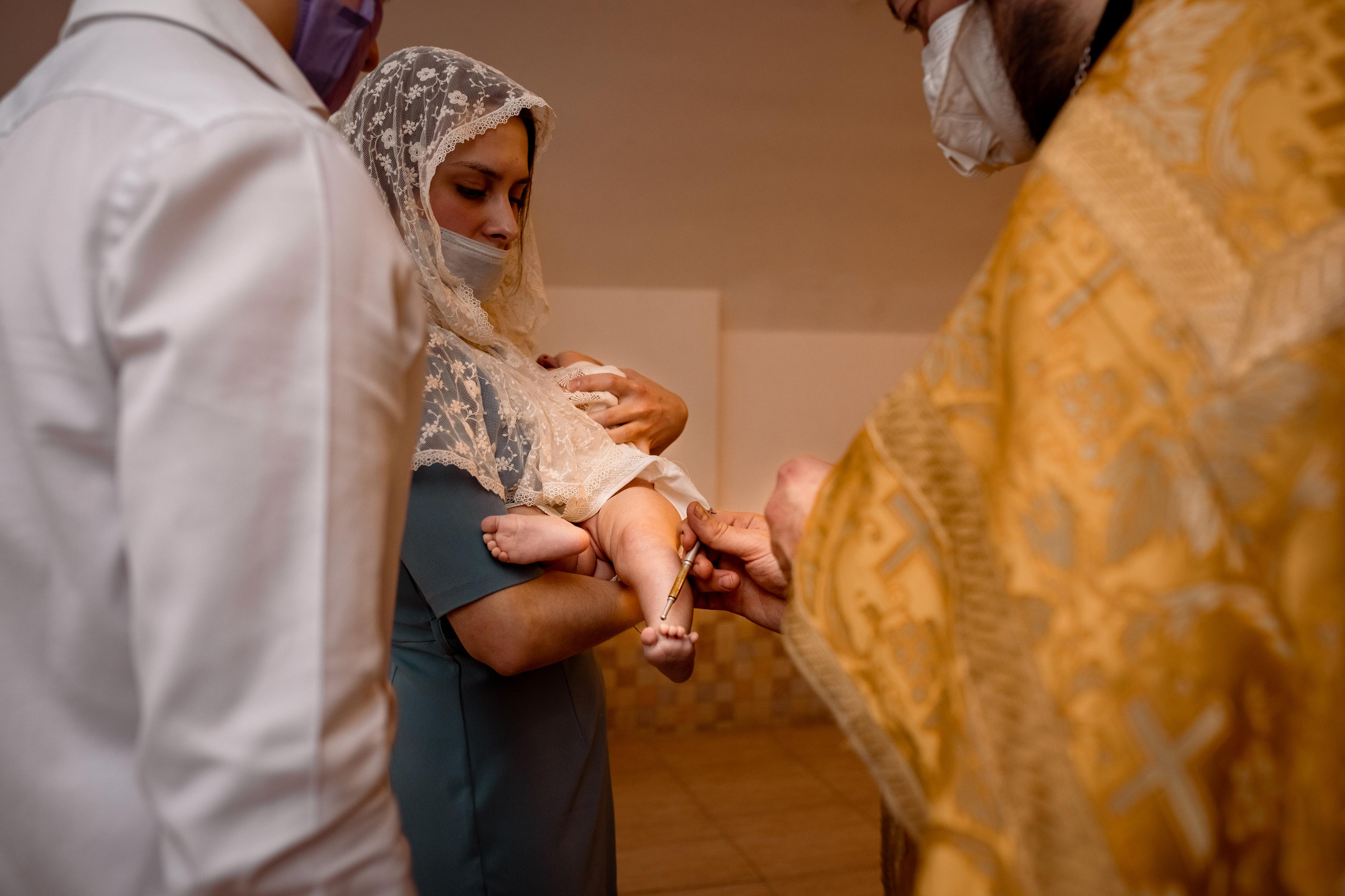 Крещение Катюши. Женский семейный фотограф Тула Москва Захарова Анна