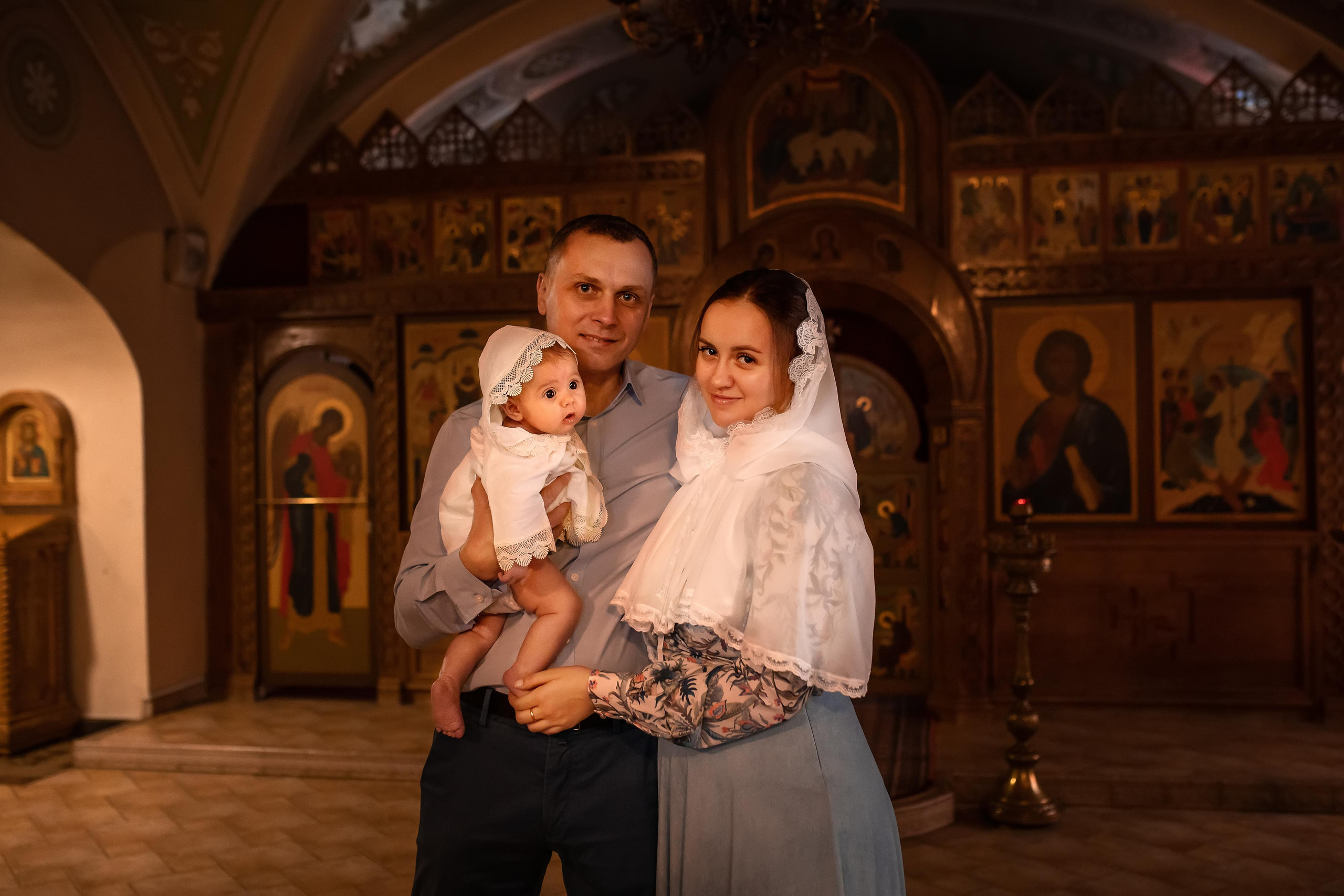 Крещение Катюши. Женский семейный фотограф Тула Москва Захарова Анна