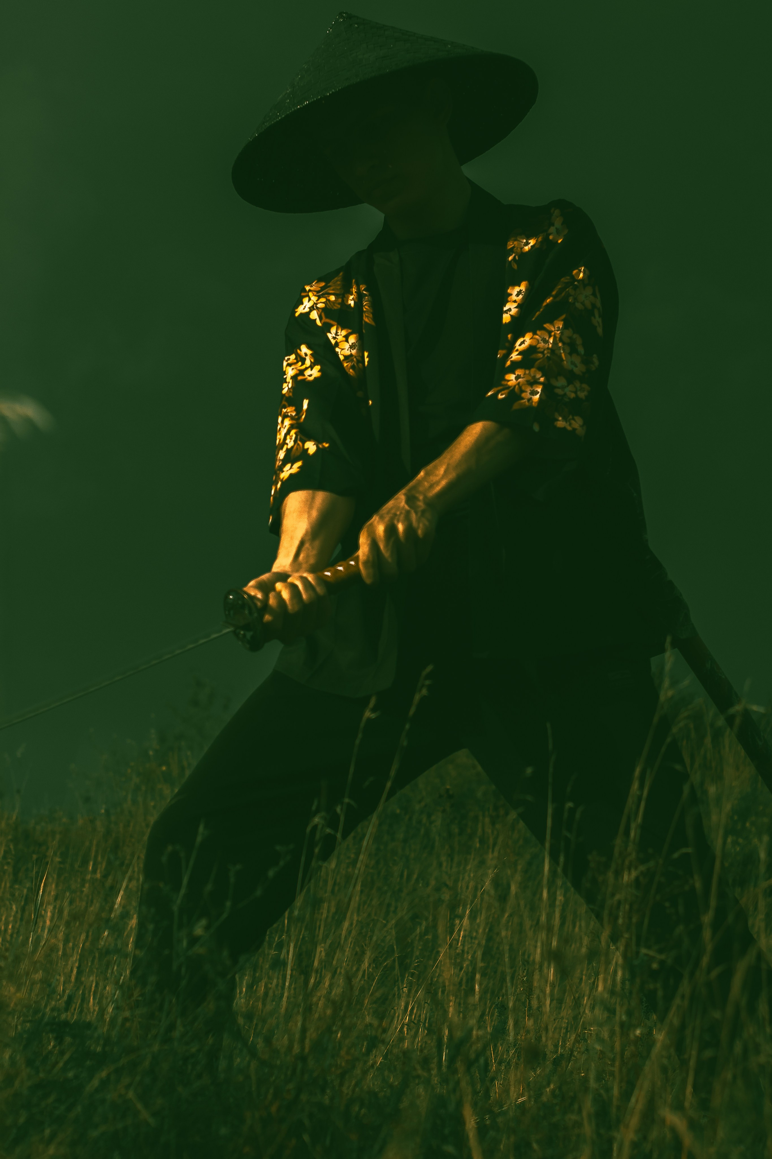 Самурай с катаной