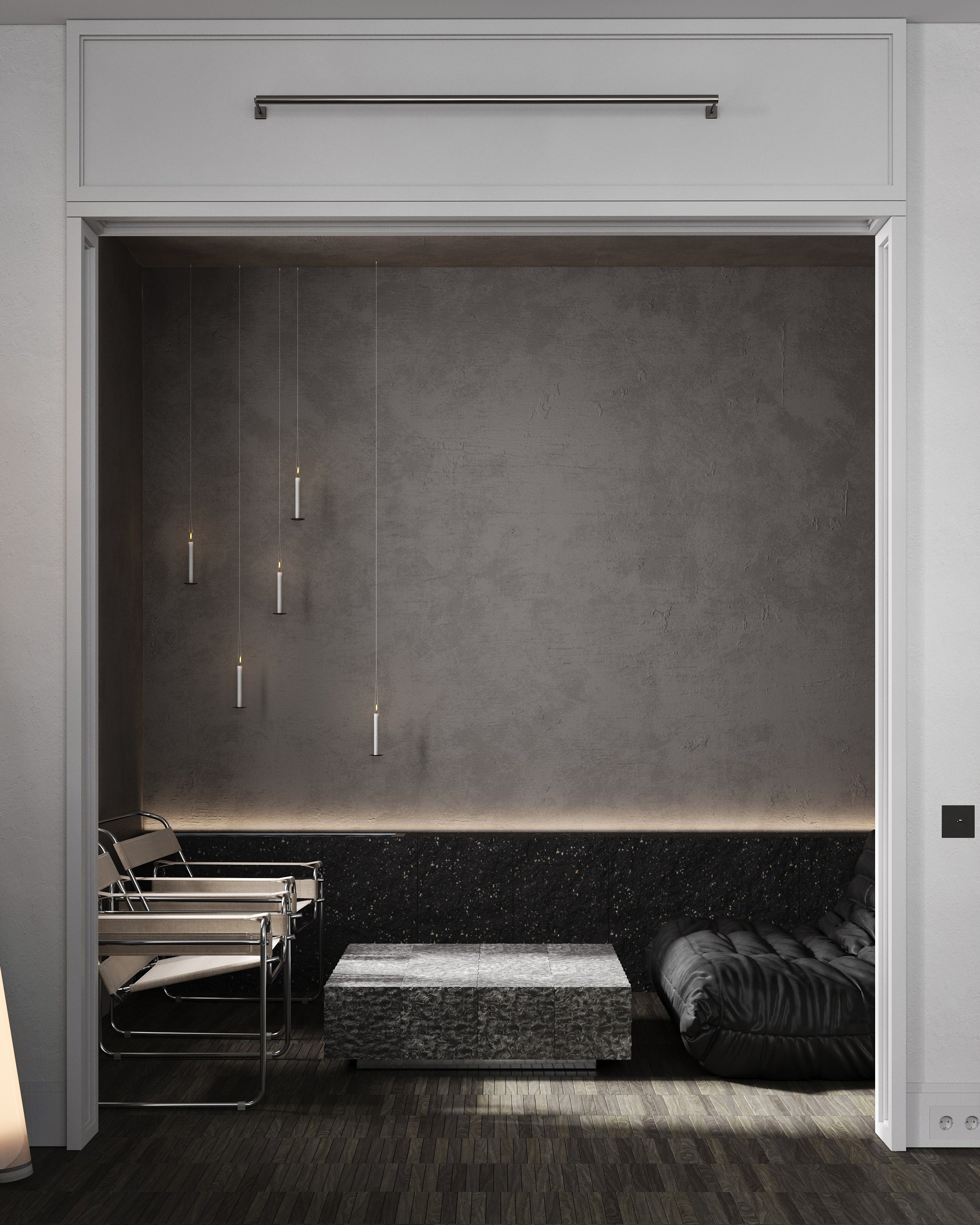 Modern flat. Interior visualization