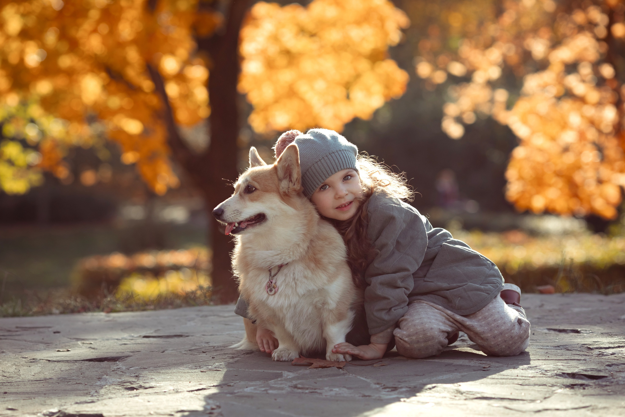 Эва с корги. Семейный и детский фотограф в Москве Дорогова Екатерина
