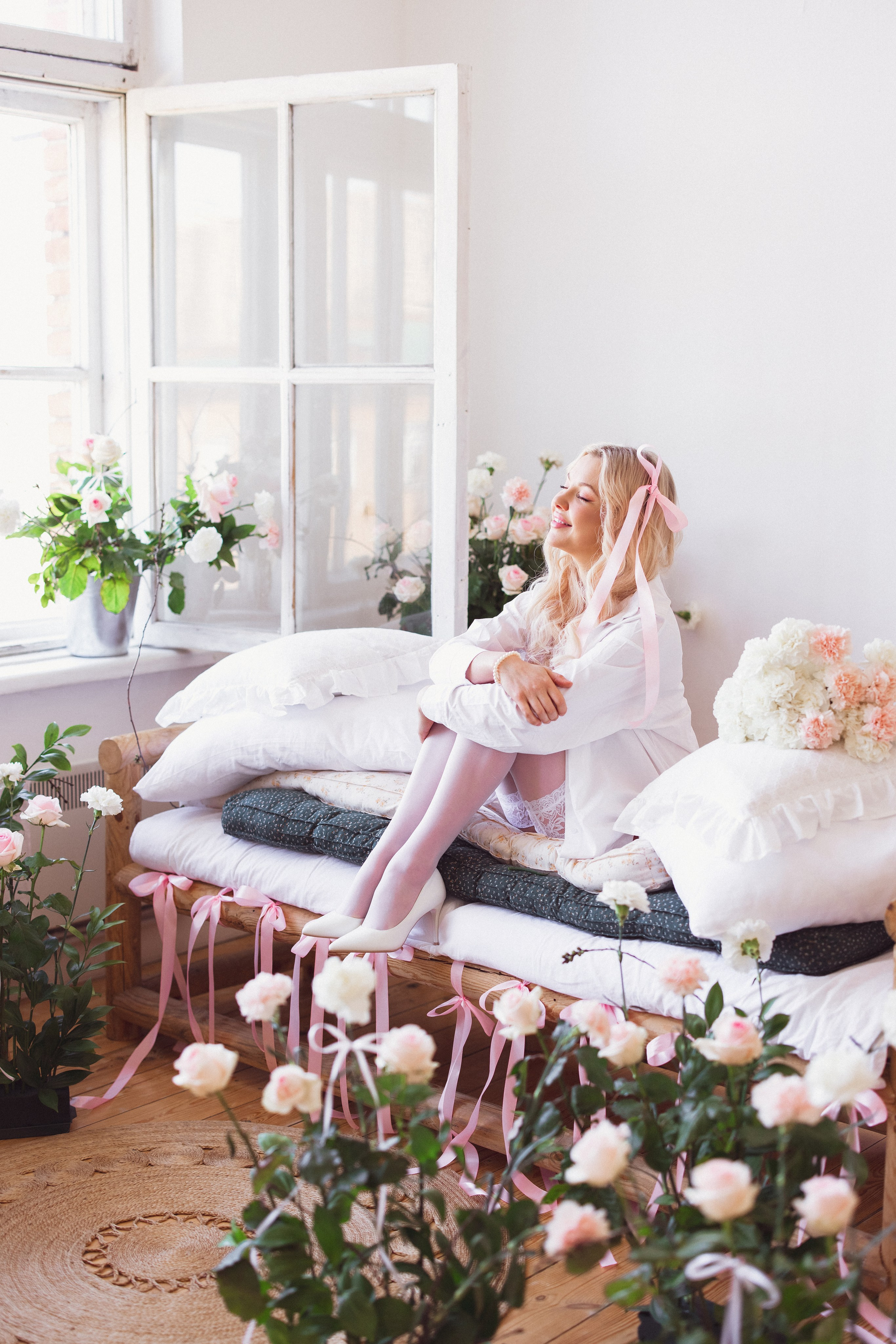 Фотосессия с живыми цветами в фотостудии г. Краснодар. Семейный и детский фотограф в Краснодаре Анна Трашкова