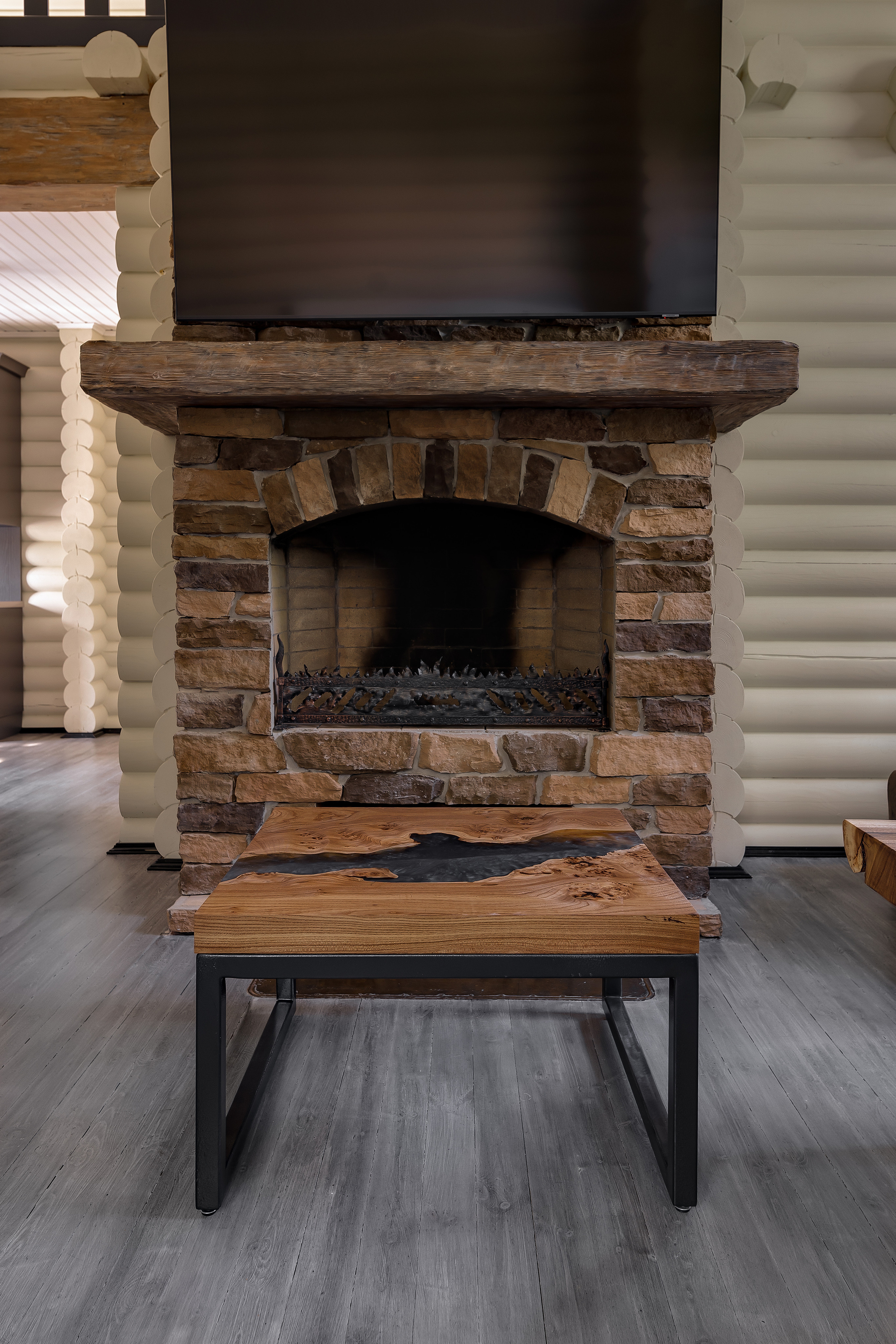 Столы из слэба в интерьере загородного дома. Интерьерный фотограф в Москве