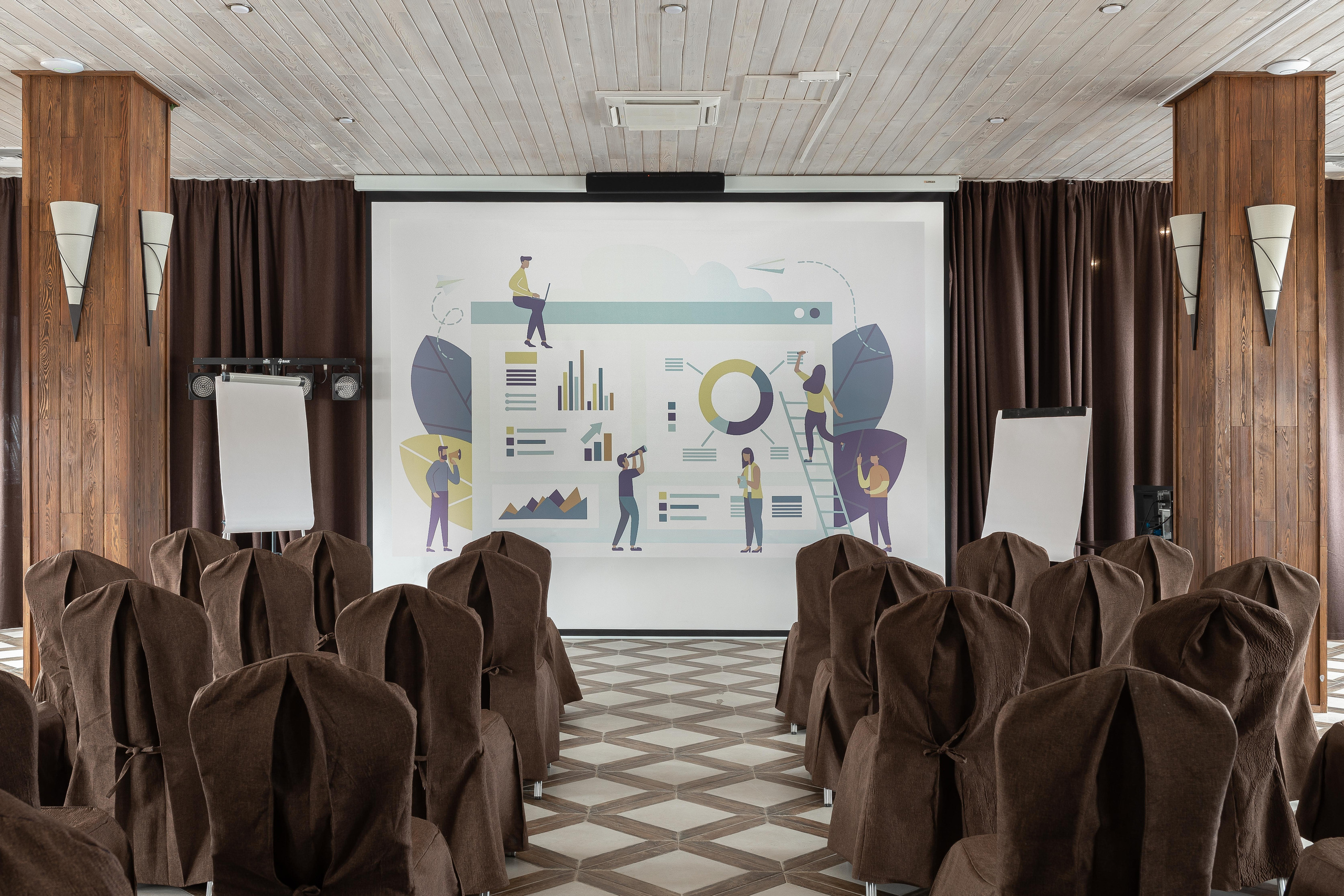 Территория клубного отеля в Подмосковье. Интерьерный фотограф в Москве