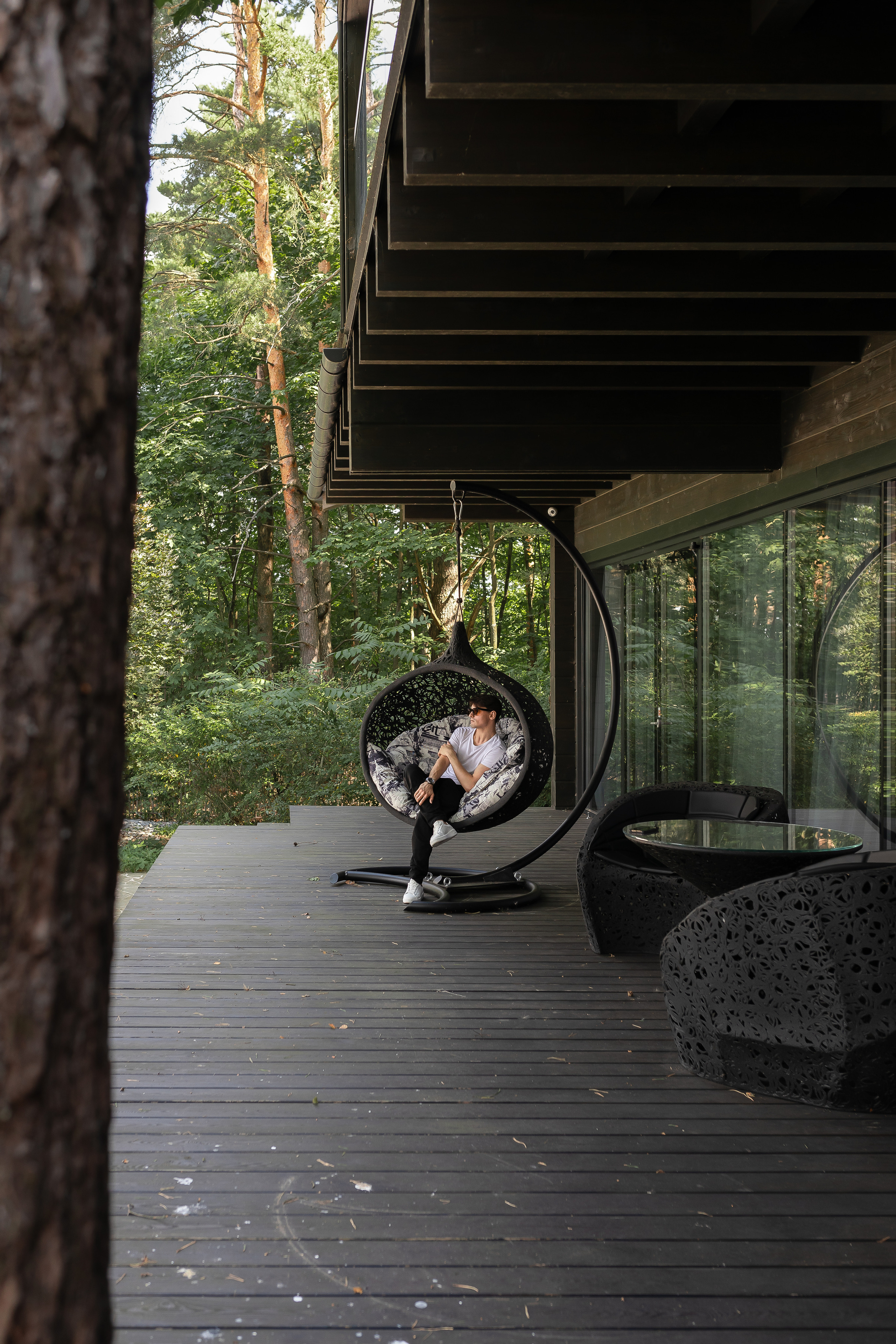 Загородный деревянный дом для спокойного отдыха. Интерьерный фотограф в Москве