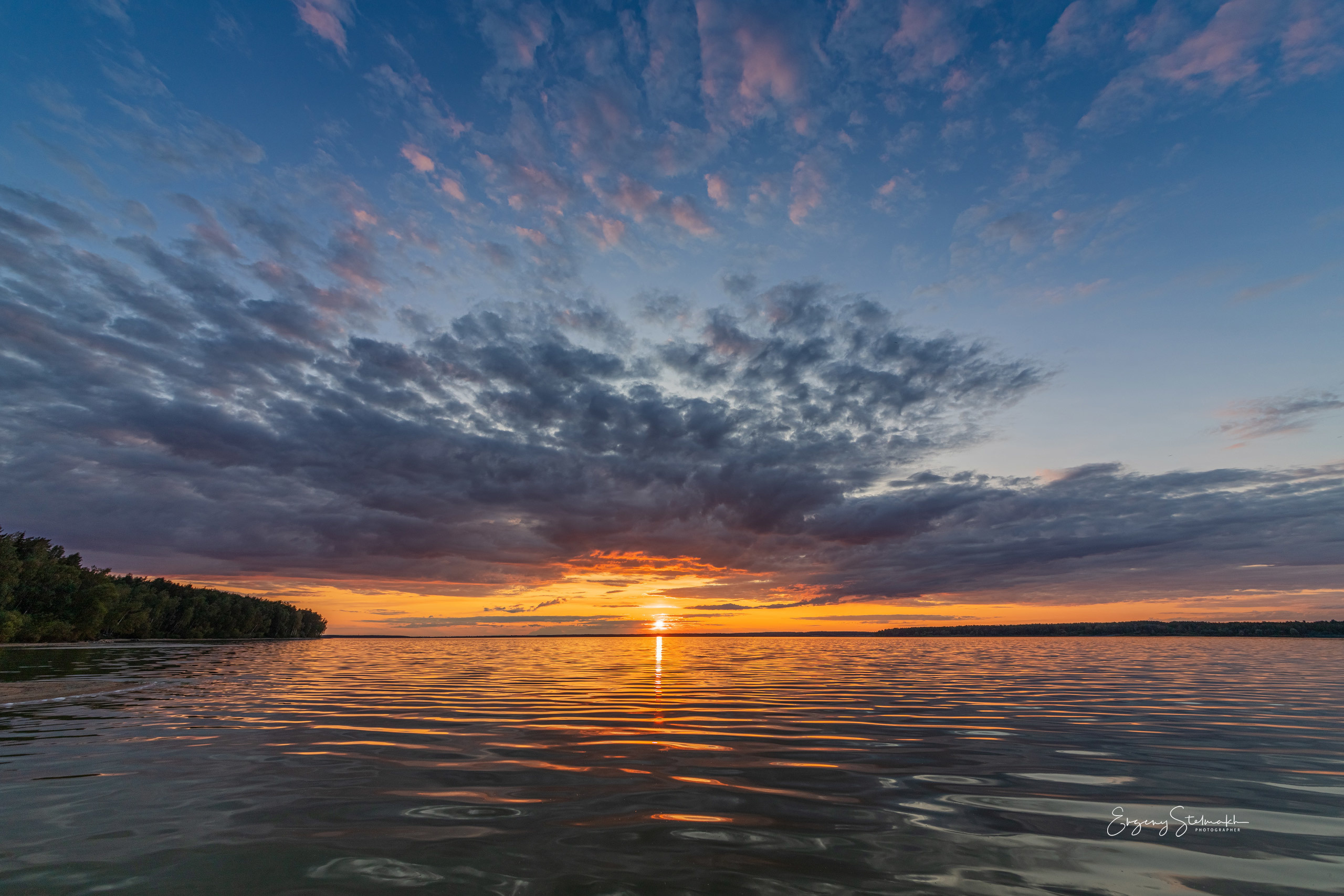 Закат на вилейском водохранилище