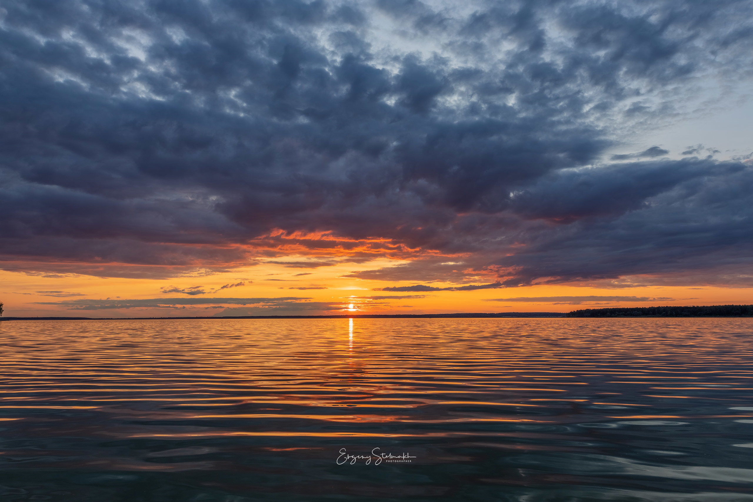 Закат на вилейском водохранилище