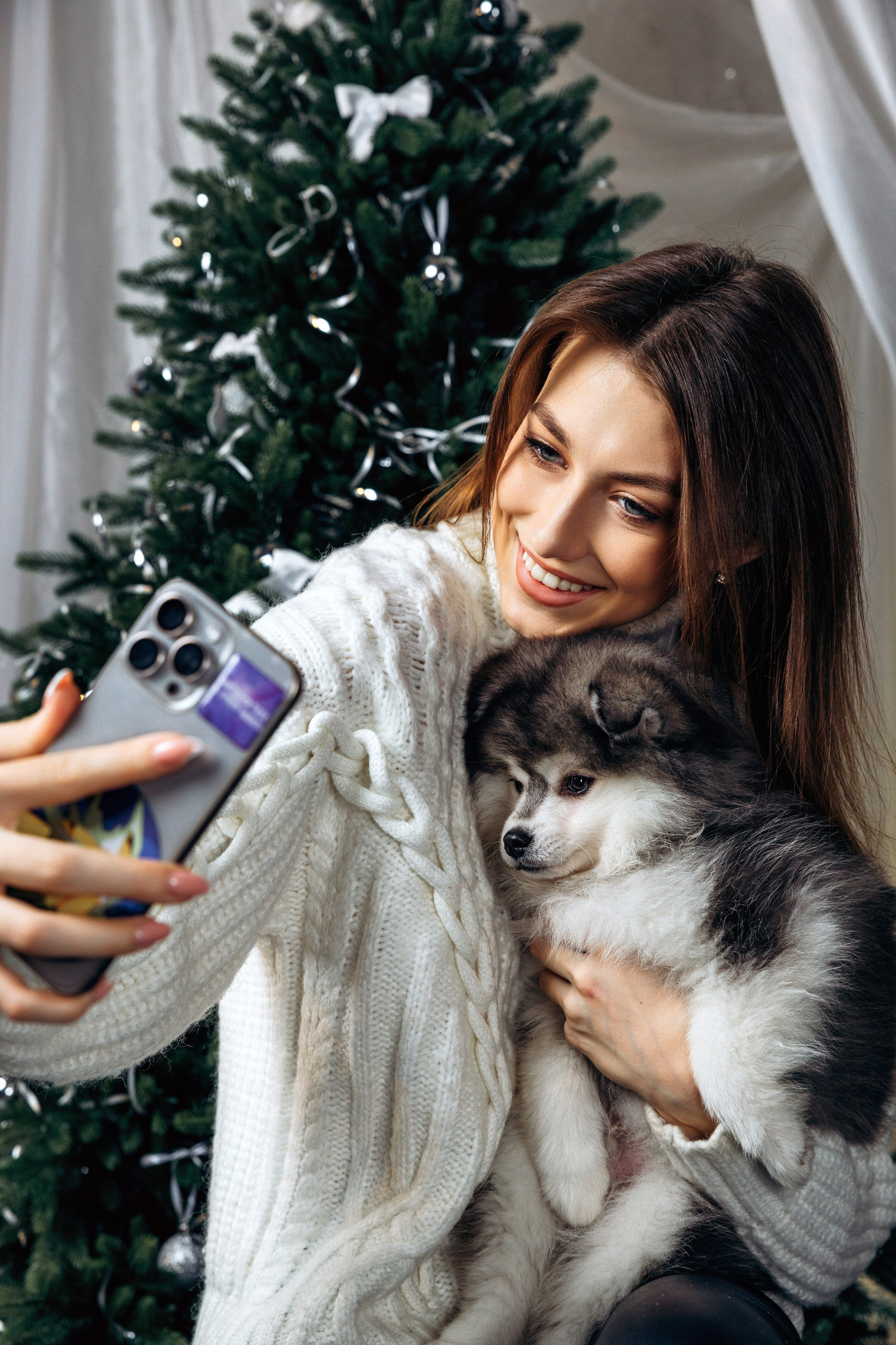 Съёмка со щенками