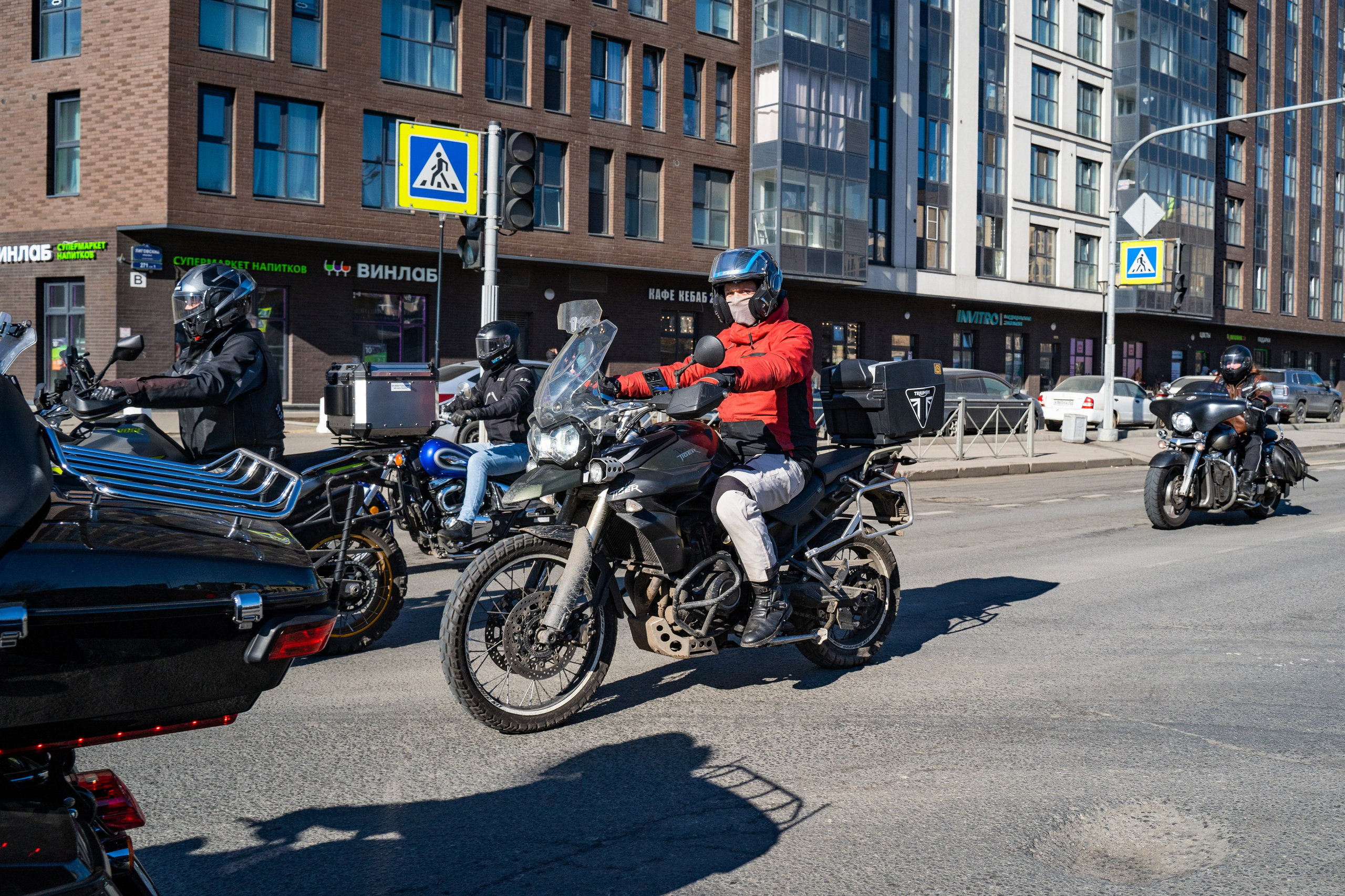 Весенний прохват мотоклуба Normans Riders MC. Концертный и репортажный фотограф в Санкт-Петербурге Слава Пахомов