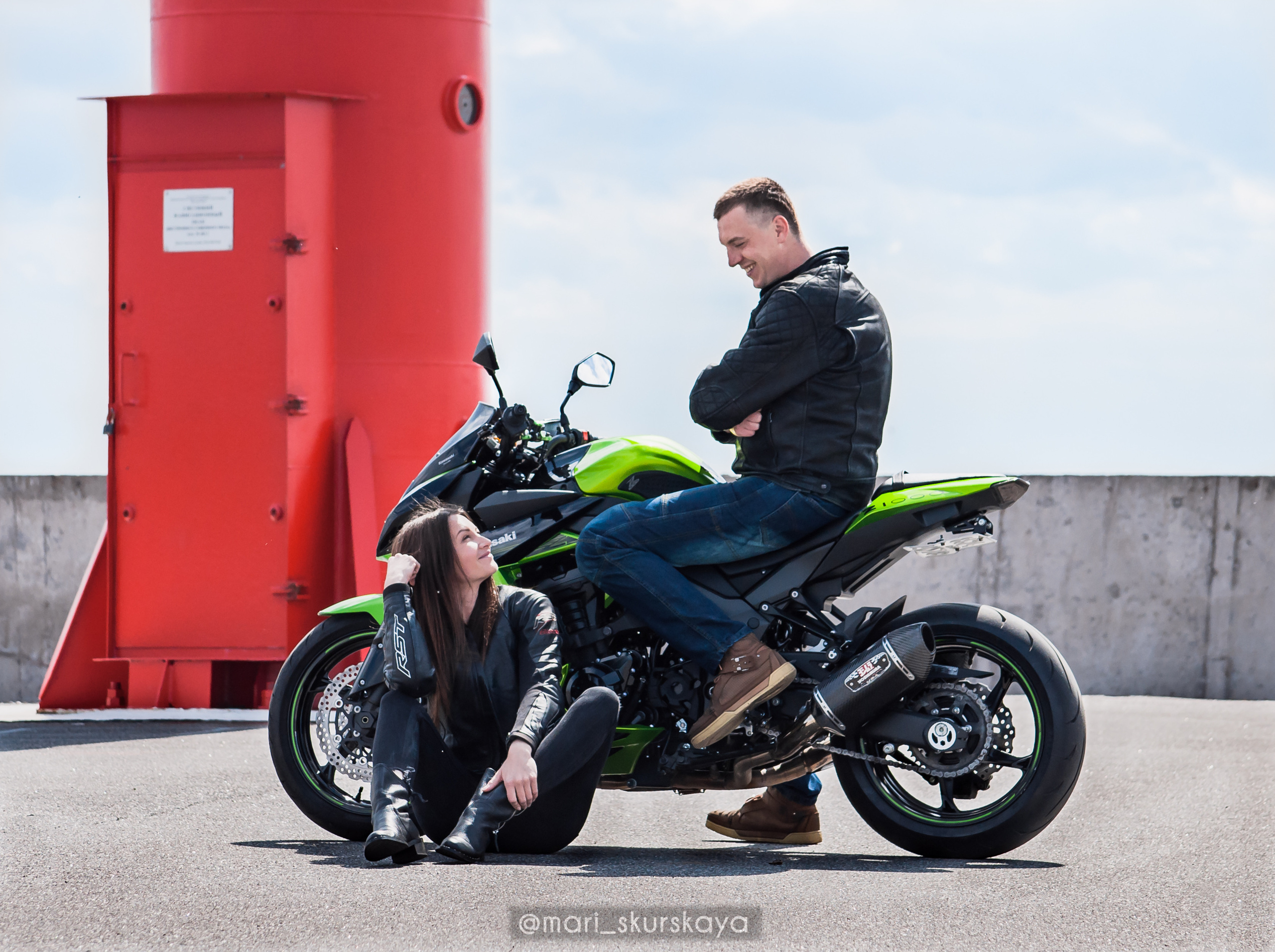 Кира и Кирилл — Kawasaki Z1000. Мотофотограф в Санкт-Петербурге Мария Скурская