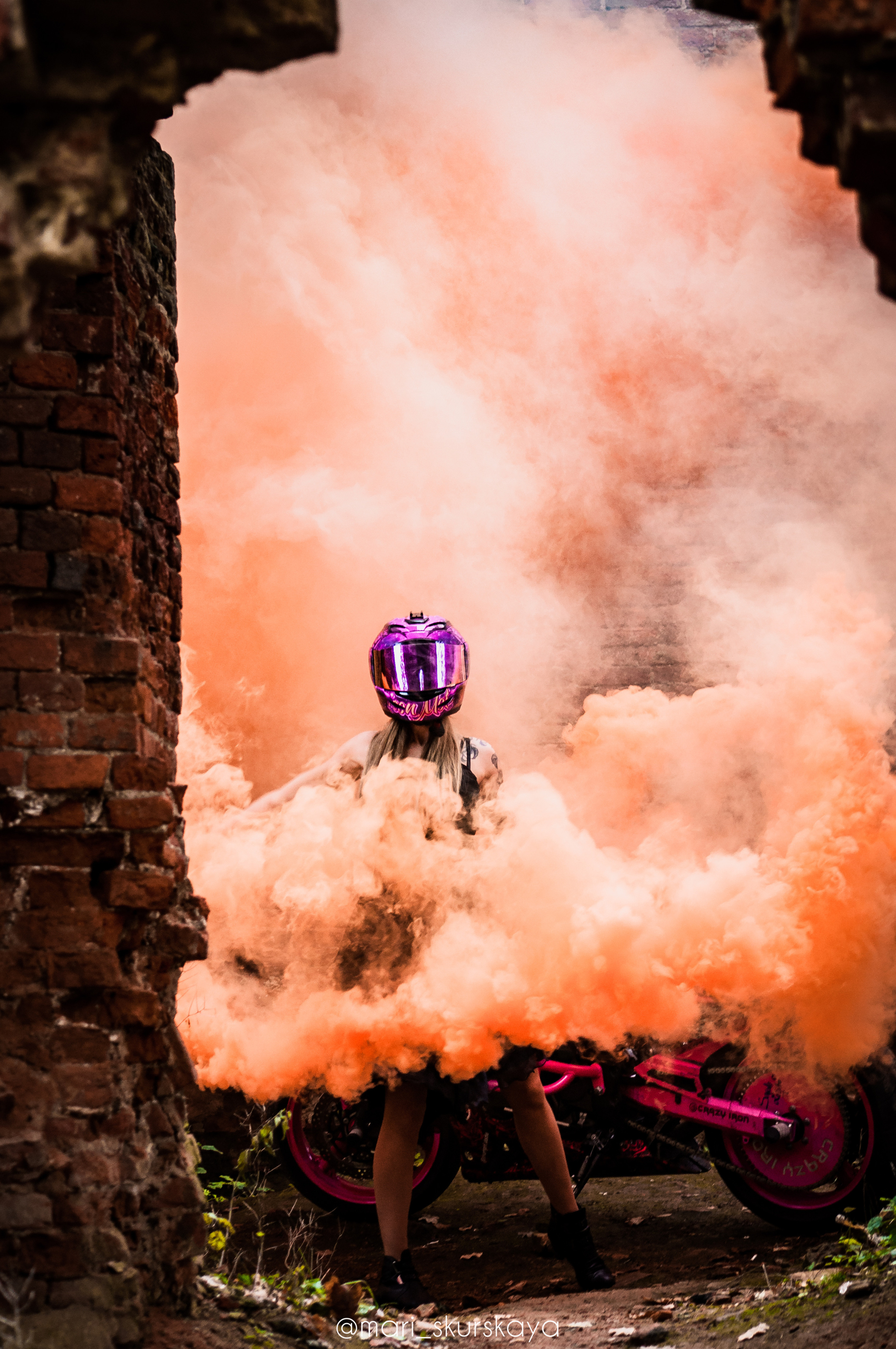 Даша — Хэллоуин — Kawasaki ZX6R. Мотофотограф в Санкт-Петербурге Мария Скурская