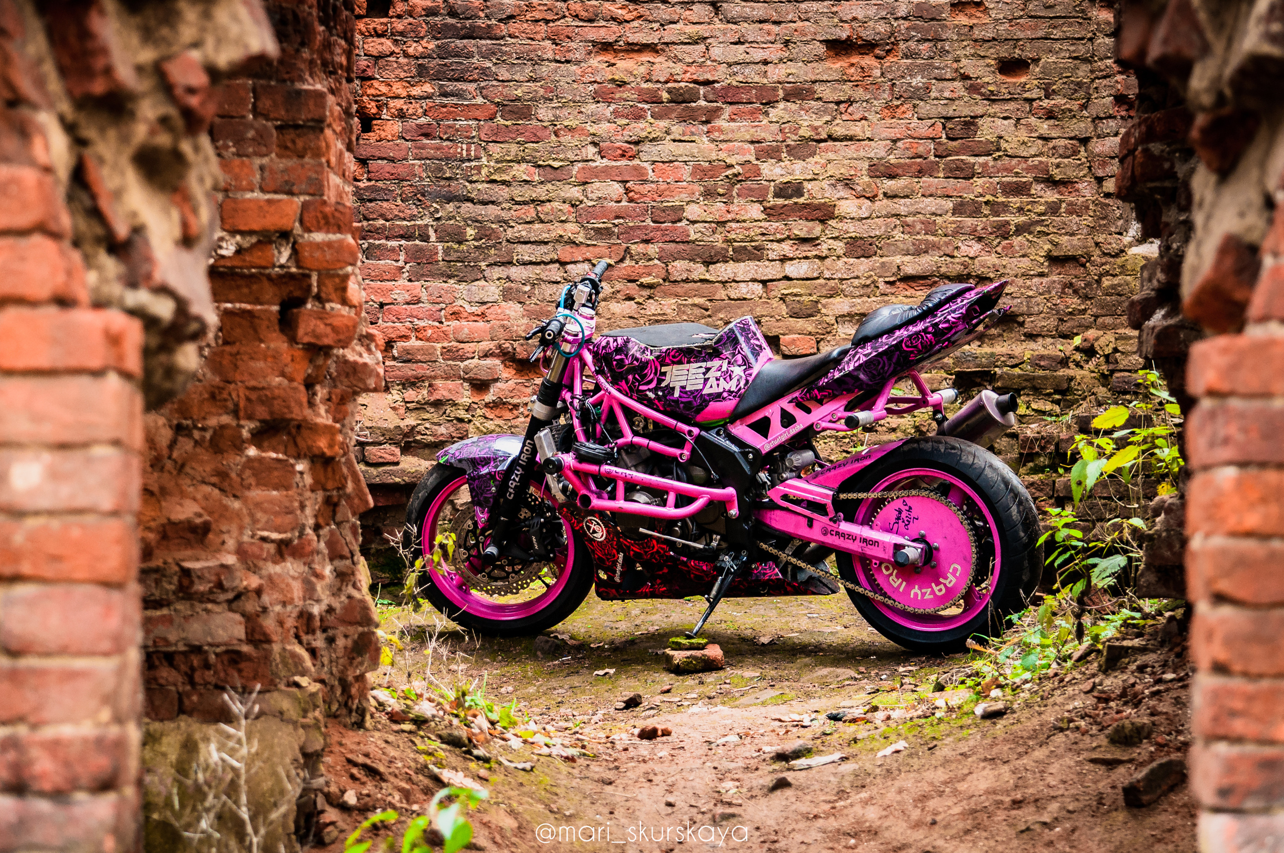 Даша — Хэллоуин — Kawasaki ZX6R. Мотофотограф в Санкт-Петербурге Мария Скурская