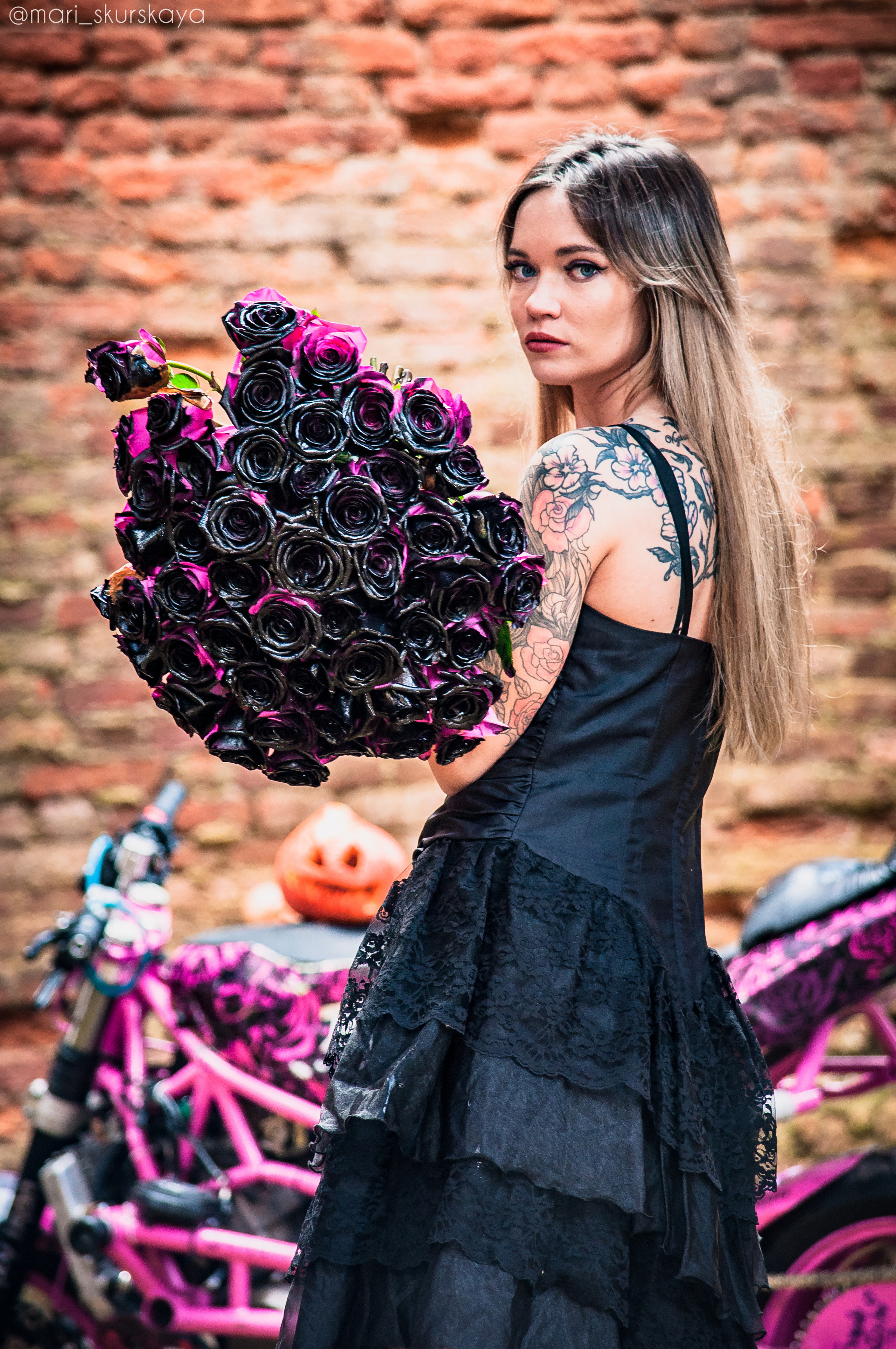 Даша — Хэллоуин — Kawasaki ZX6R. Мотофотограф в Санкт-Петербурге Мария Скурская