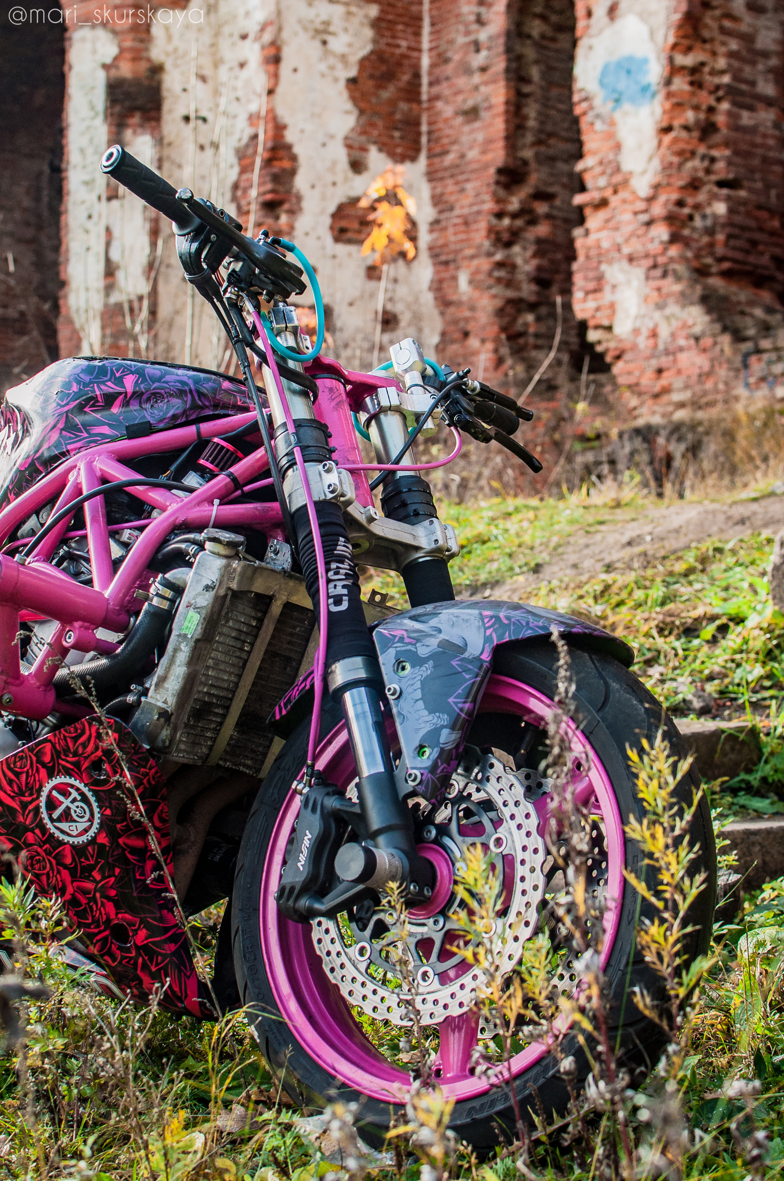 Даша — Хэллоуин — Kawasaki ZX6R. Мотофотограф в Санкт-Петербурге Мария Скурская