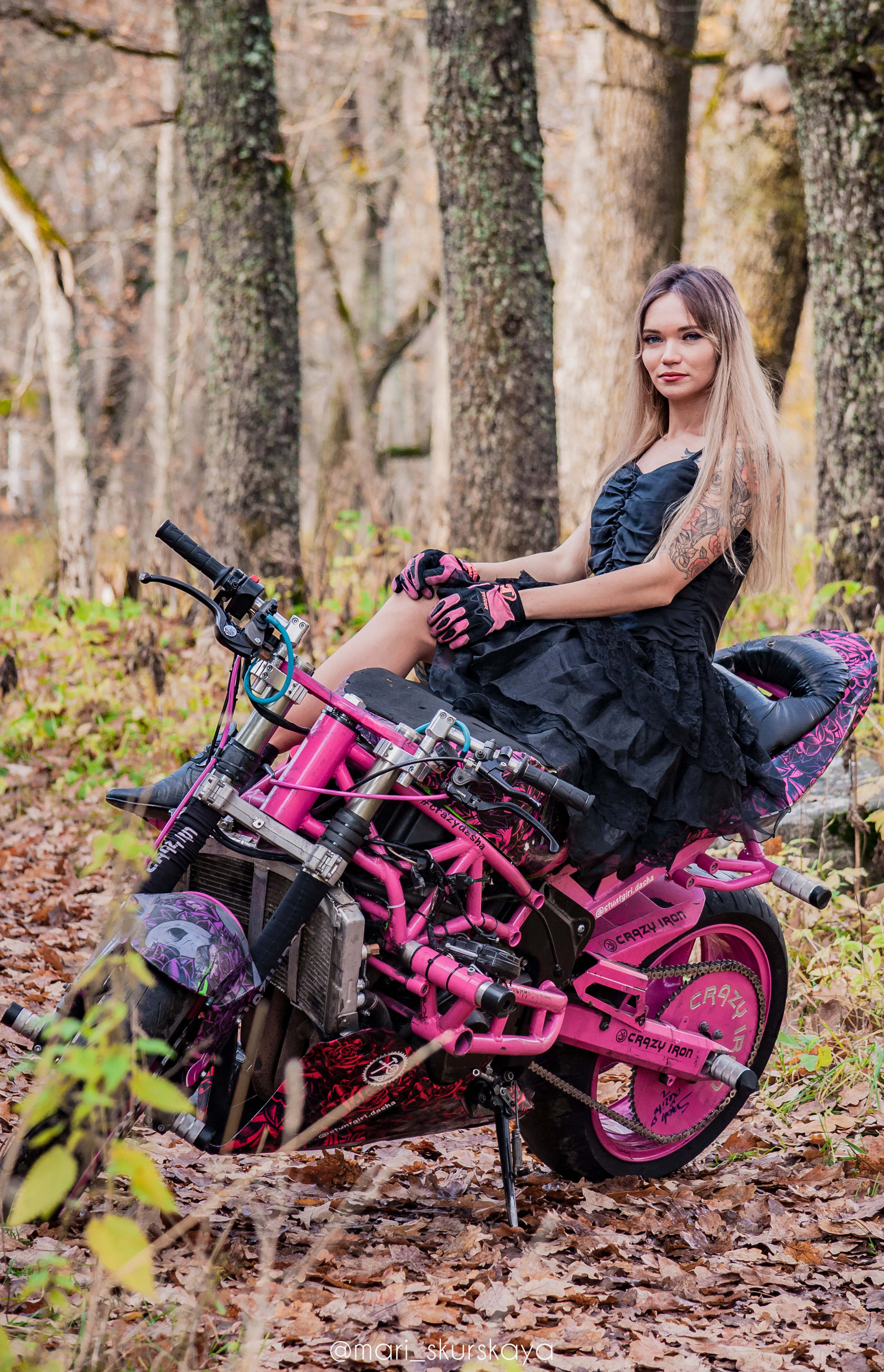 Даша — Хэллоуин — Kawasaki ZX6R. Мотофотограф в Санкт-Петербурге Мария Скурская